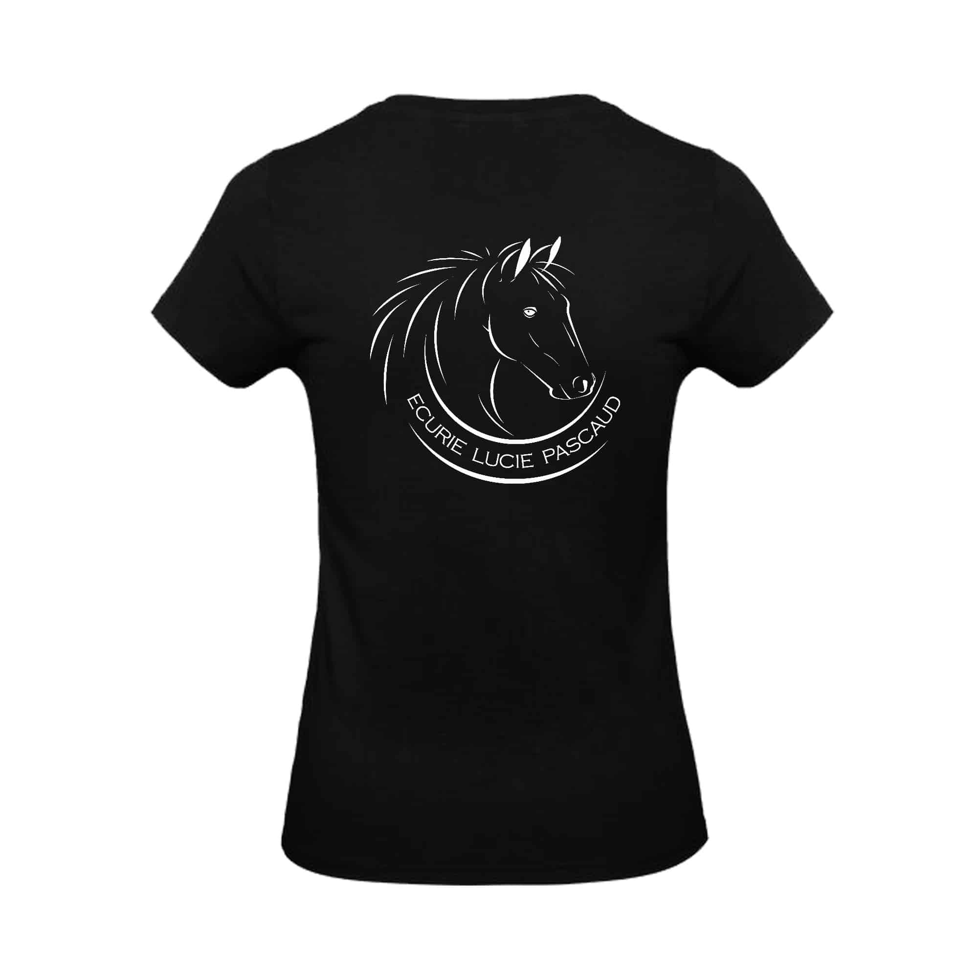 T-SHIRT (femme) - Écurie Lucie Pascaud - Noir - BC04T – Image 3