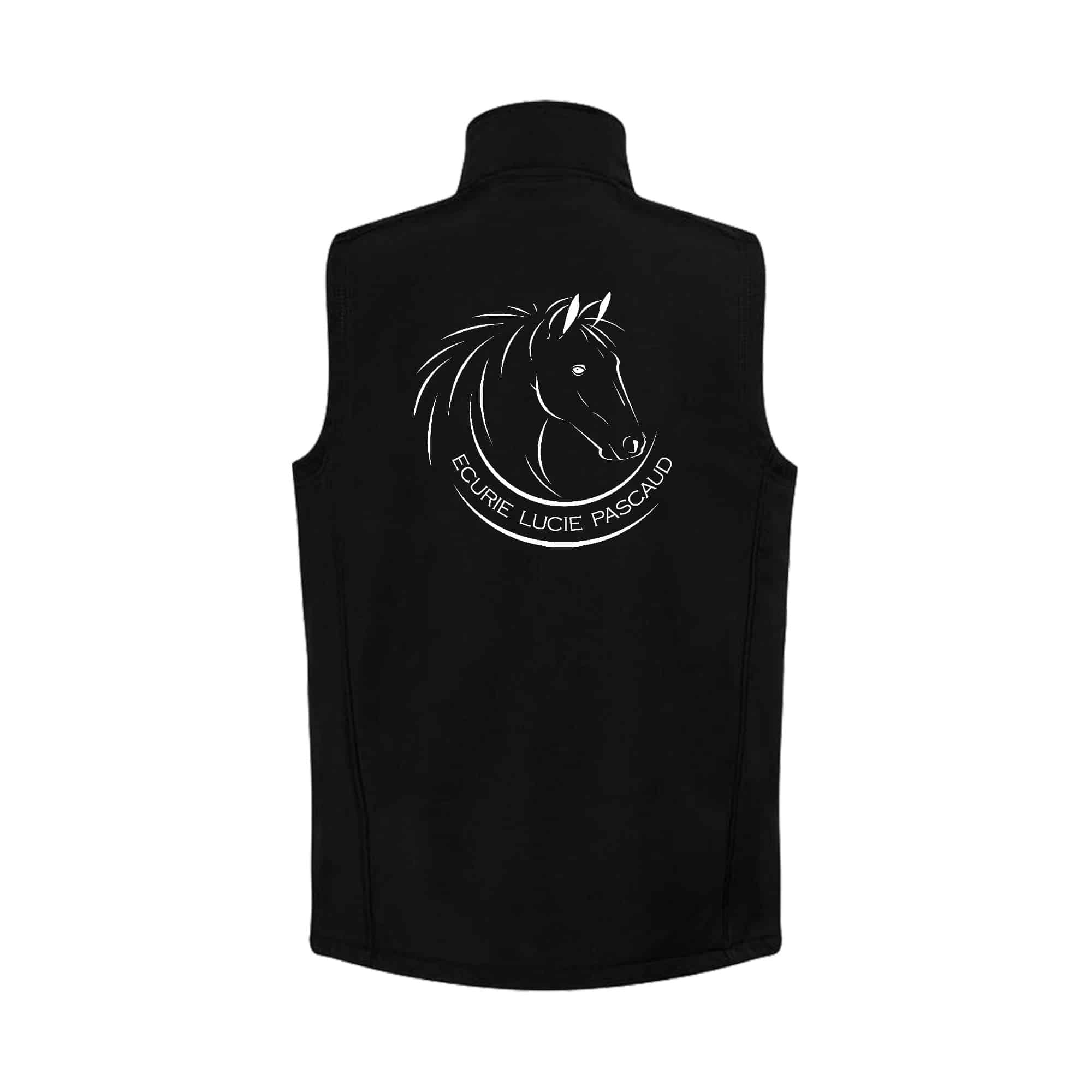 SOFTSHELL SANS MANCHE (homme) – Écurie Lucie Pascaud - Noir - RS232 – Image 3