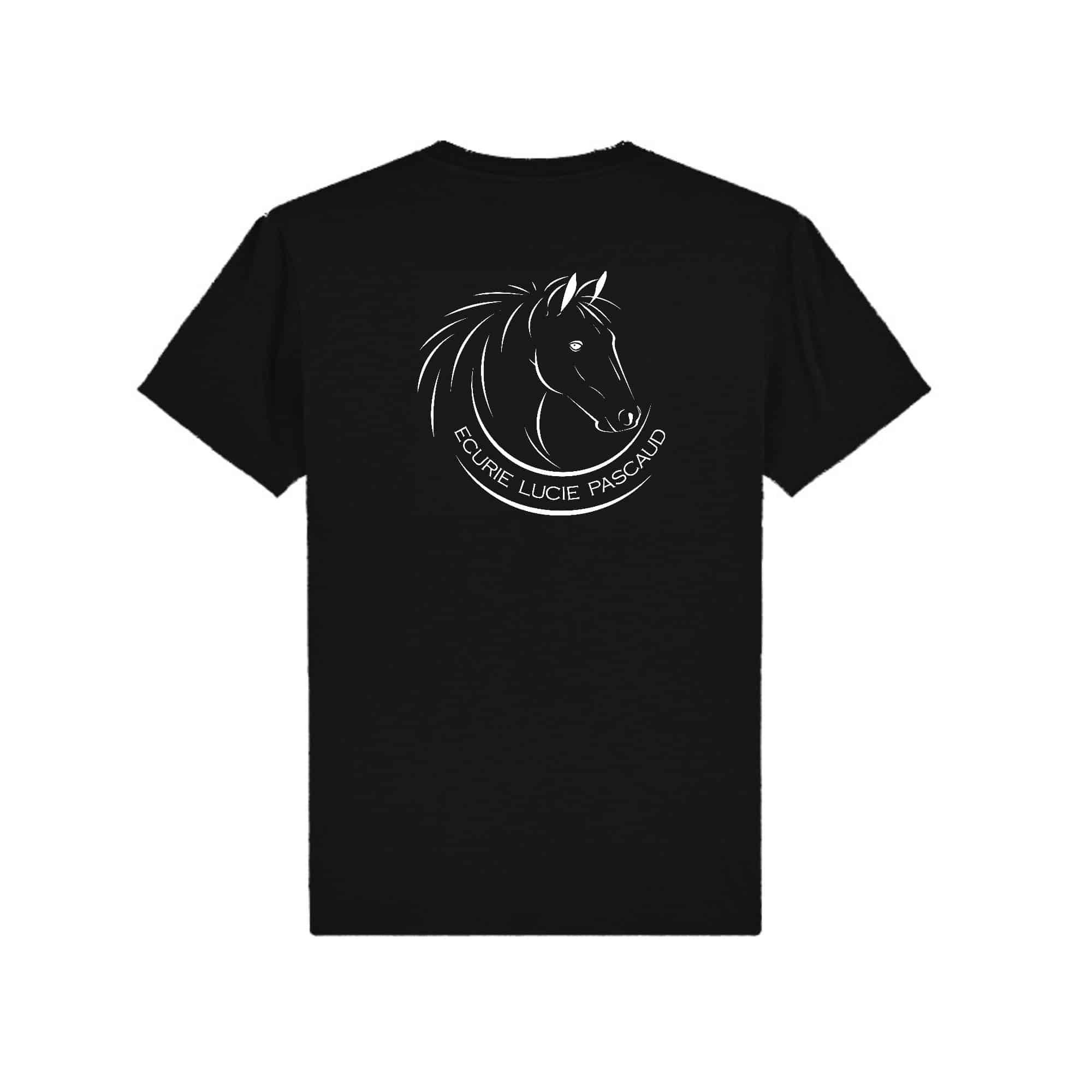 T-SHIRT (homme) - Écurie Lucie Pascaud - Noir - BC03T – Image 3