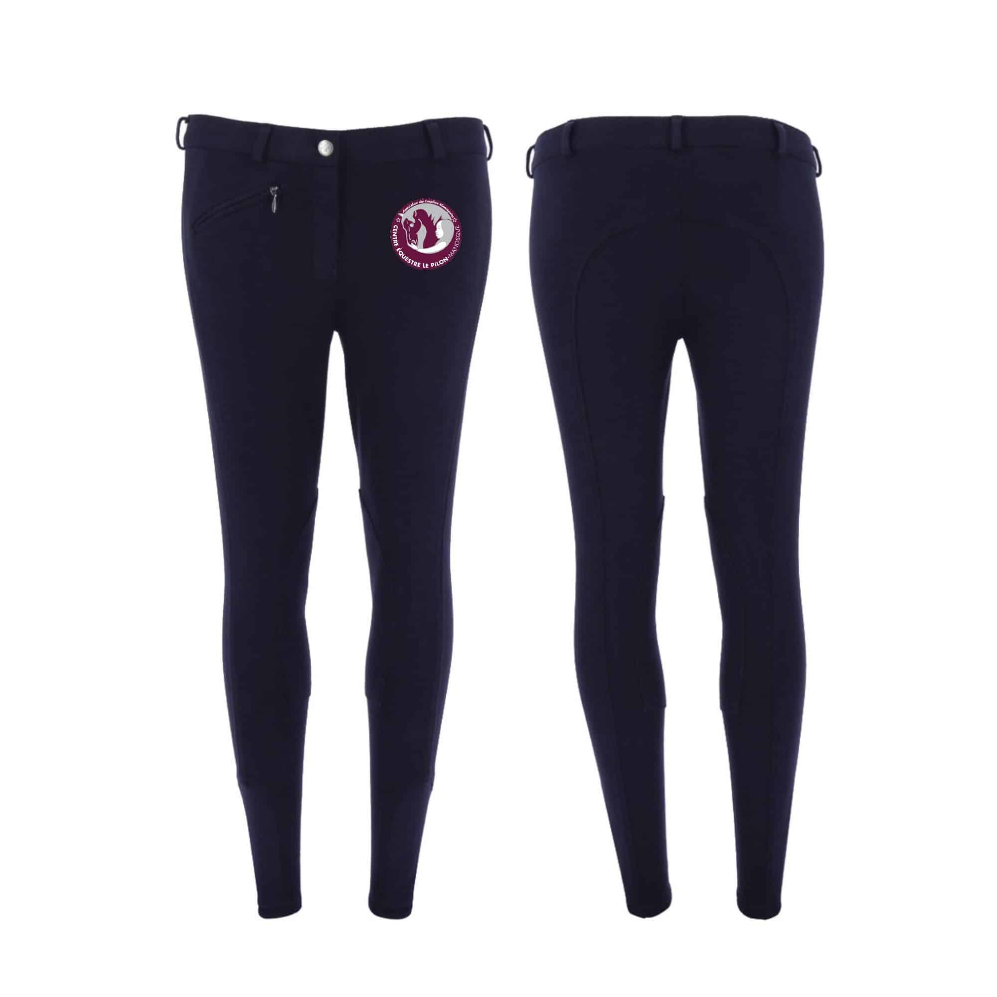 Pantalon d'équitation RIDING WORLD (enfant) - ASSOCIATION DES CAVALIERS MANOSQUINS – Navy - 989070