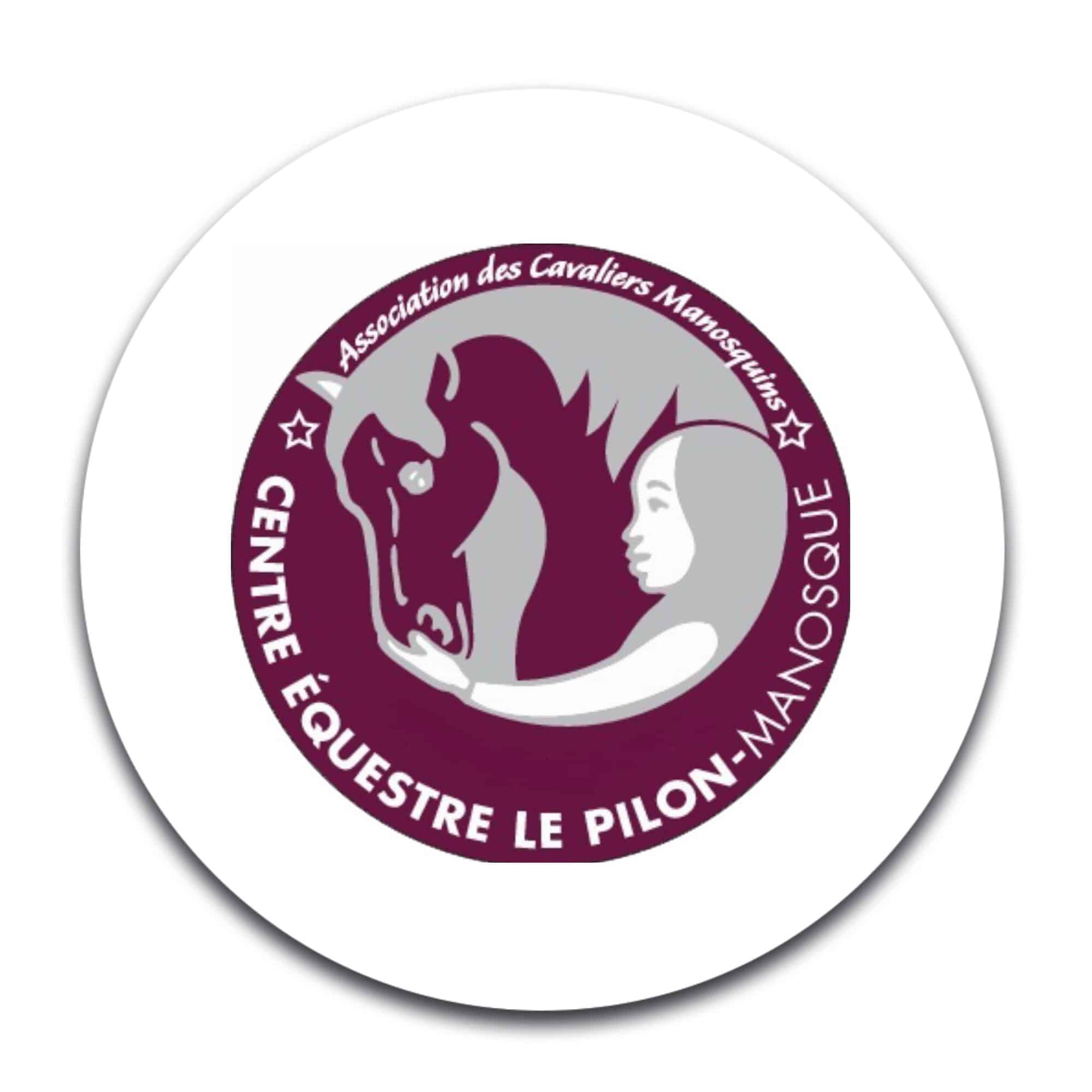 STICKER ROND - ASSOCIATION DES CAVALIERS MANOSQUINS - STI001
