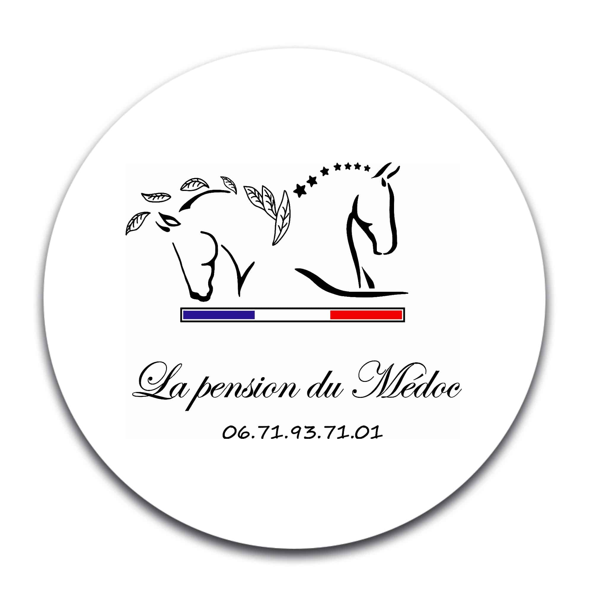 STICKER ROND - La Pension du Médoc - STI001