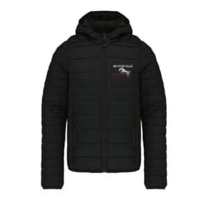 DOUDOUNE AVEC MANCHES ET CAPUCHE (enfant) - centre équestre de Mondeville - Noir - K6112