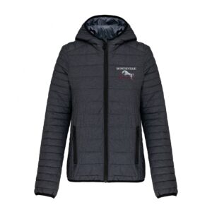 DOUDOUNE AVEC MANCHES ET CAPUCHE (femme) - centre équestre de Mondeville - Gris Anthracite - K6111