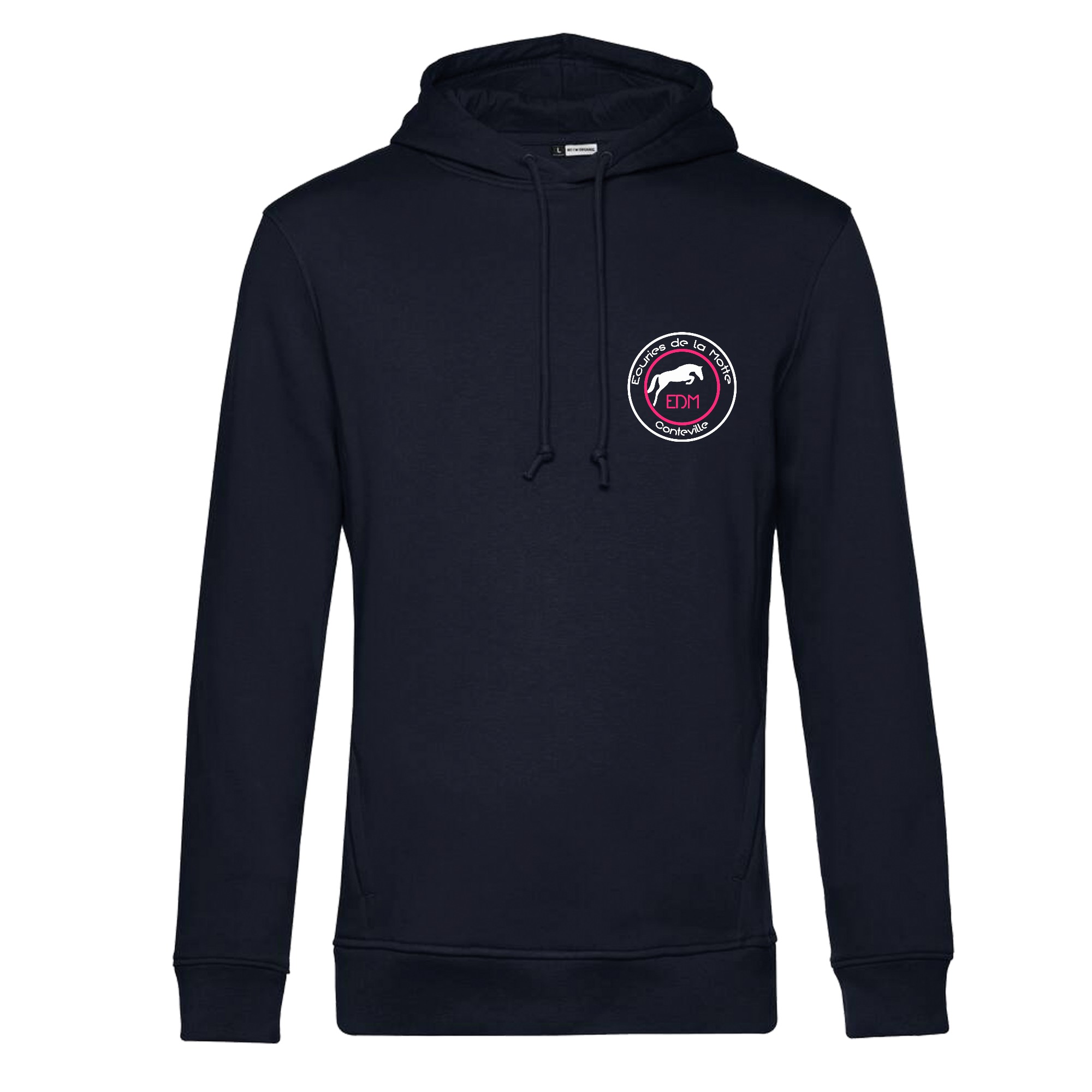 SWEAT A CAPUCHE (homme) - ECURIES DE LA MOTTE (62) - Navy - BCU33B