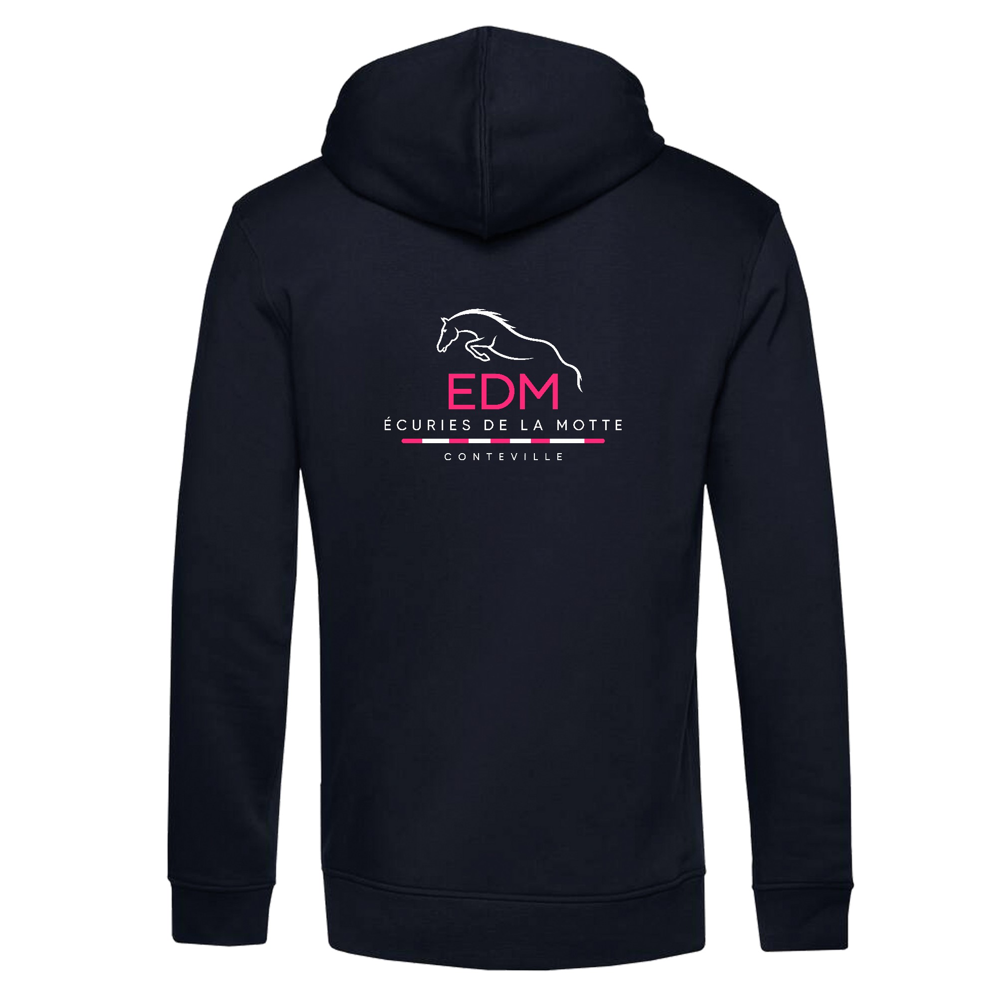 SWEAT A CAPUCHE (homme) - ECURIES DE LA MOTTE (62) - Navy - BCU33B – Image 3