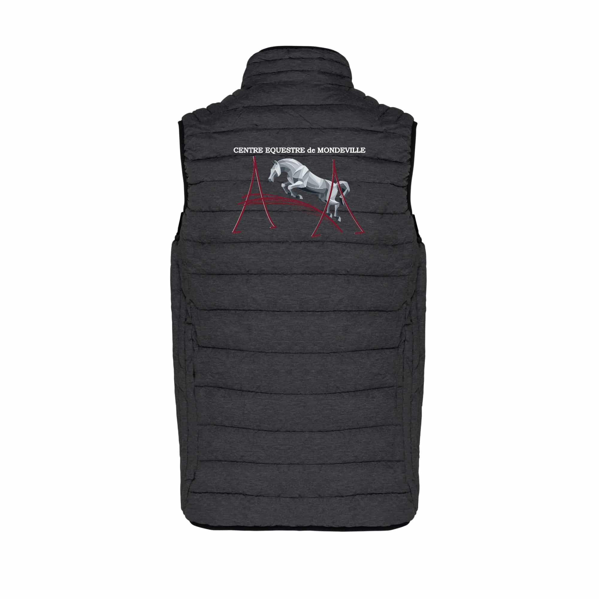 DOUDOUNE SANS MANCHES (femme) - centre équestre de Mondeville - Gris Anthracite - K6114 – Image 3