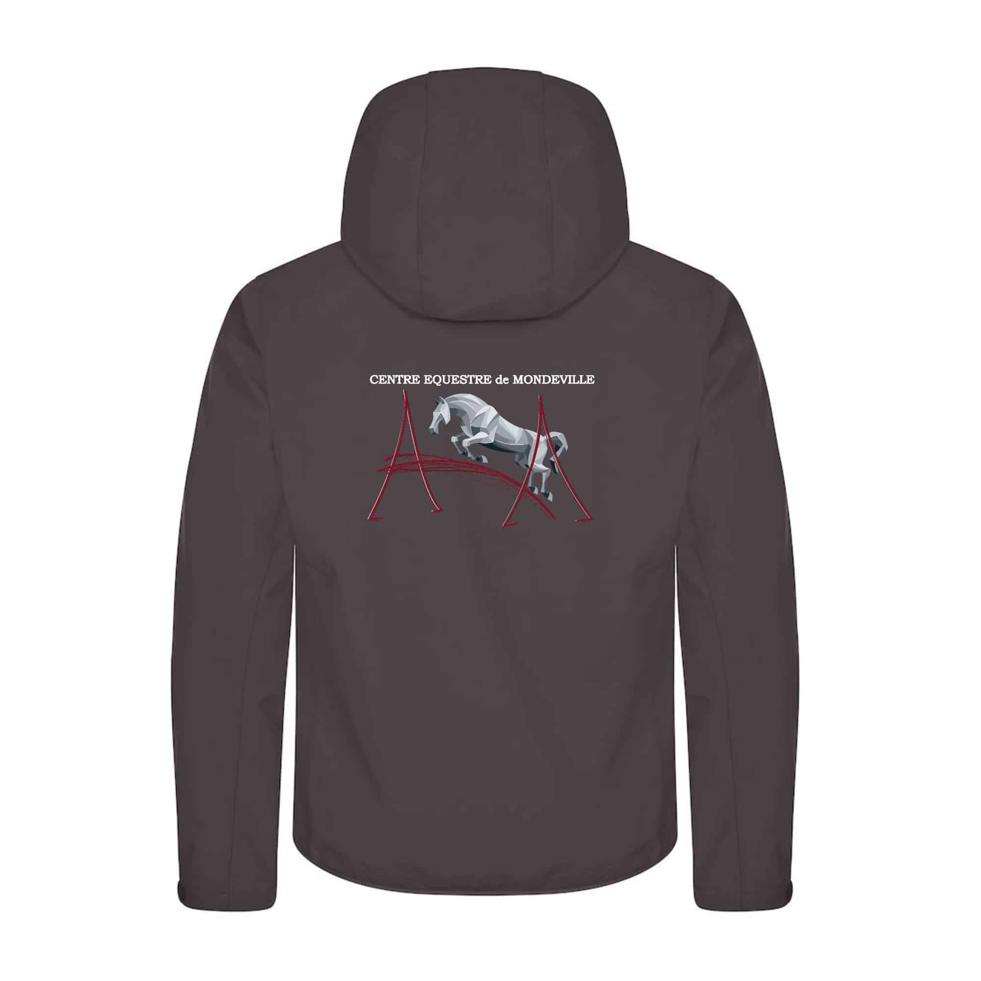 SOFTSHELL "Classic" (homme) - centre équestre de Mondeville - Gris Anthracite - 0200912 – Image 3