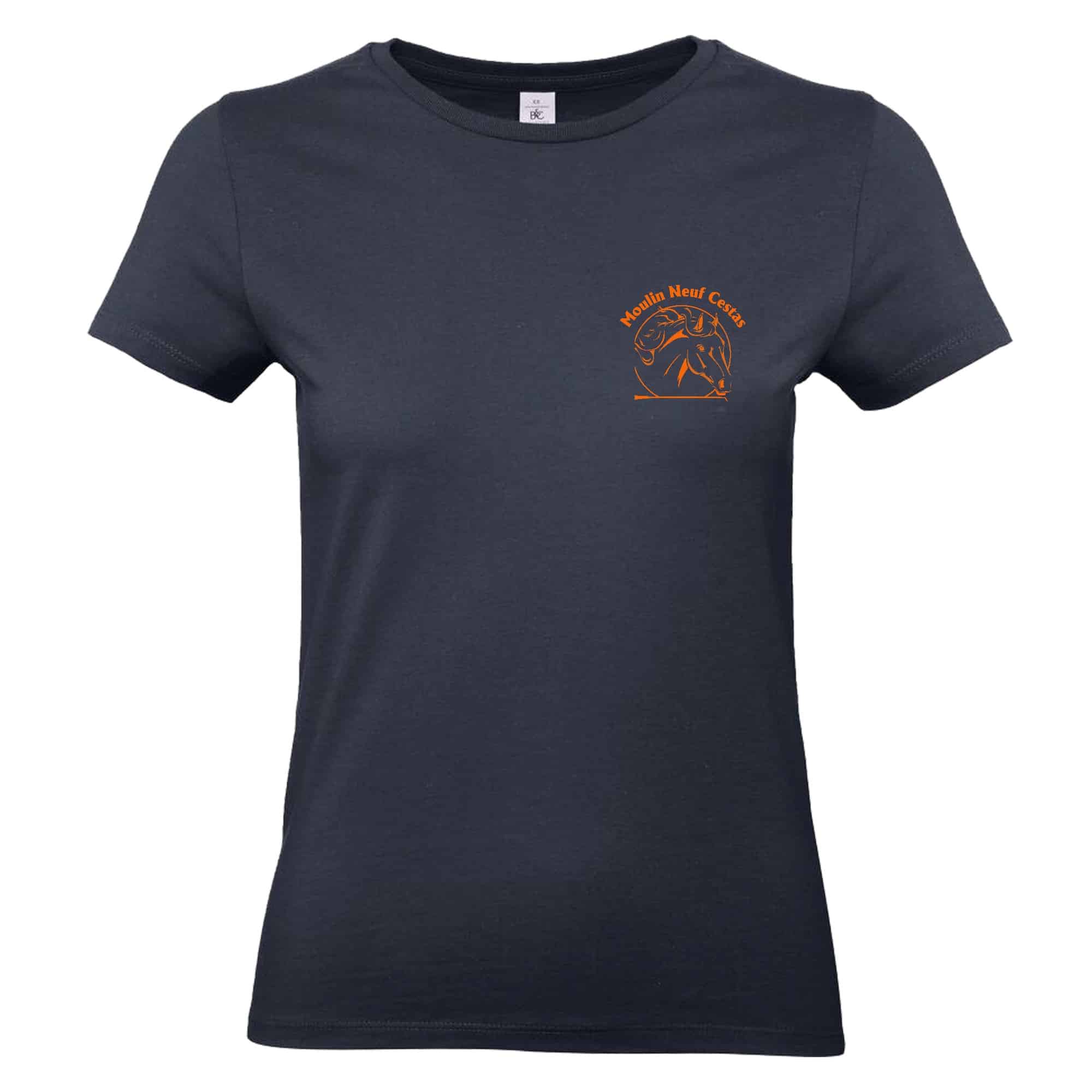 T-SHIRT (femme) - CERCLE HIPPIQUE DE MOULIN NEUF - Navy - BC04T