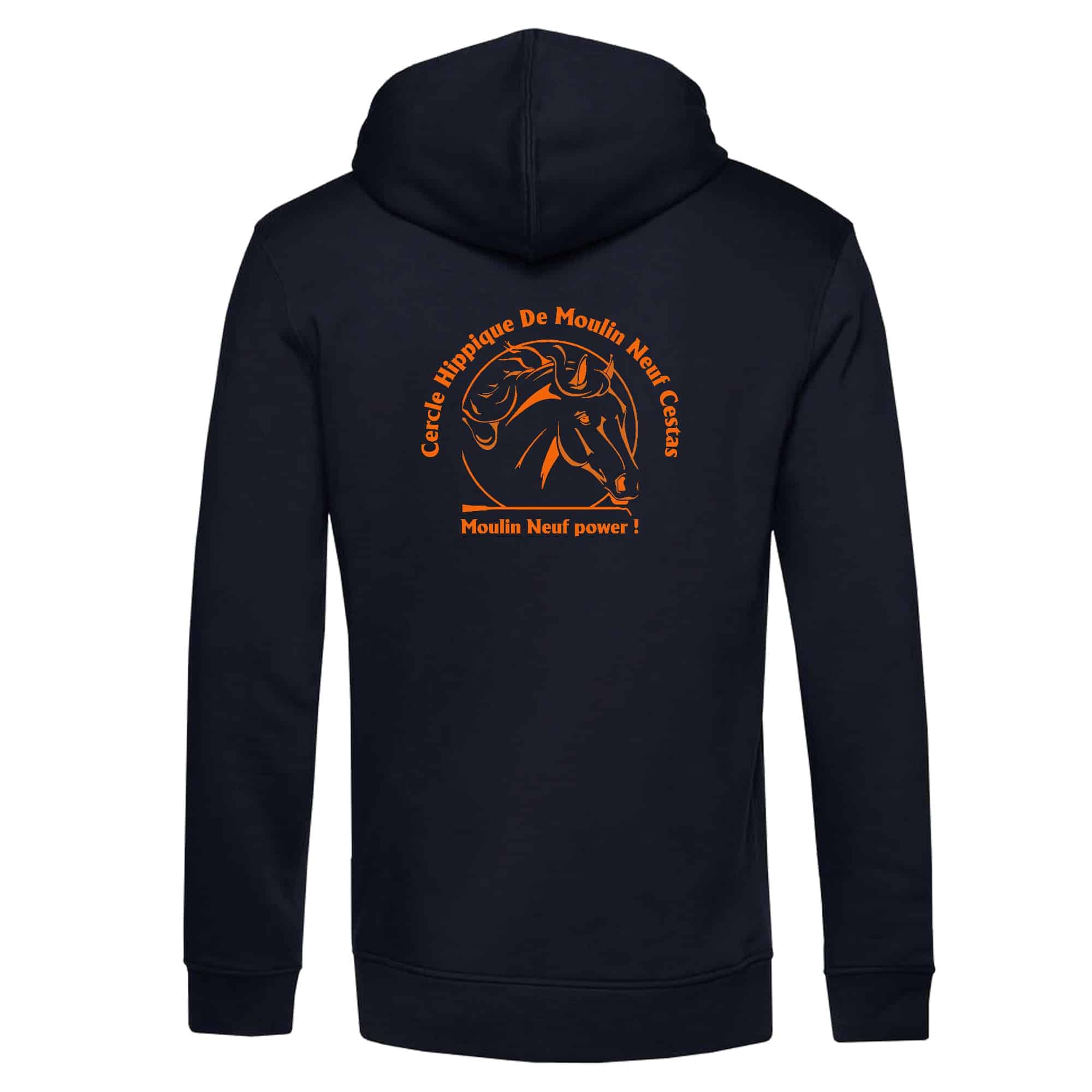SWEAT A CAPUCHE (enfant) - CERCLE HIPPIQUE DE MOULIN NEUF - Navy - K477 – Image 2