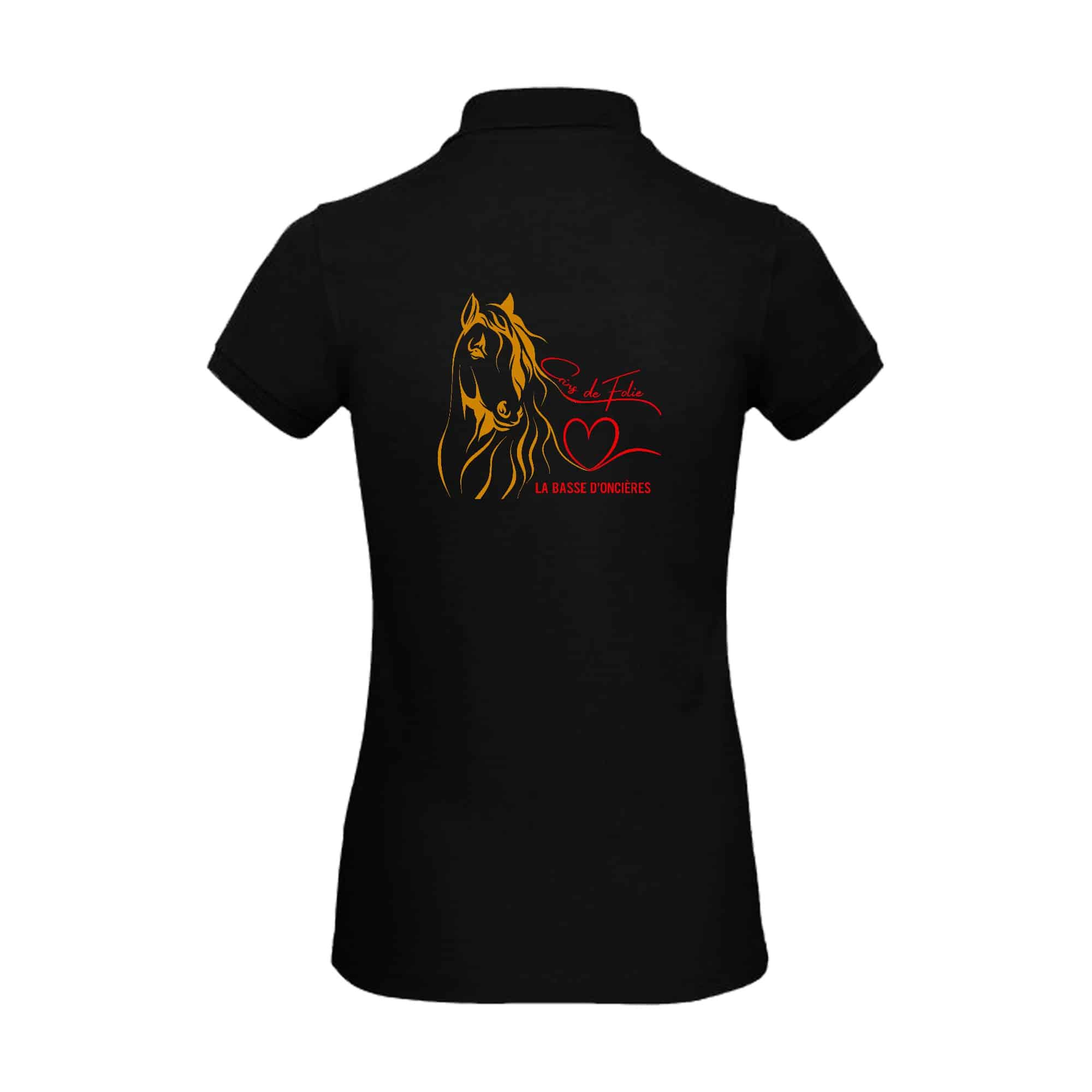 Polo premium (femme) - Écuries la Basse D'oncières - Noir - BCW463 – Image 2
