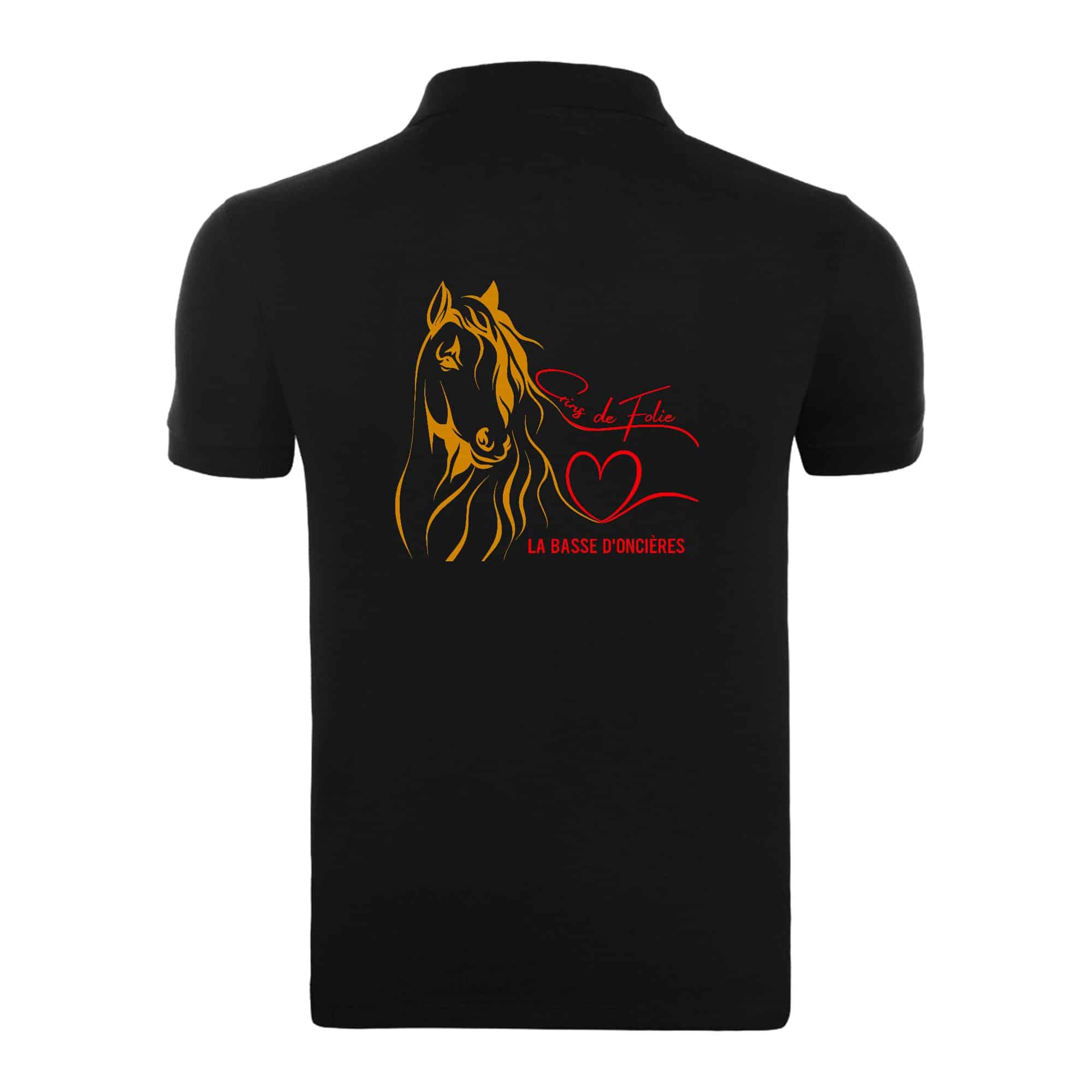 Polo premium (homme) - Écuries la Basse D'oncières - Noir - BCU426 – Image 2