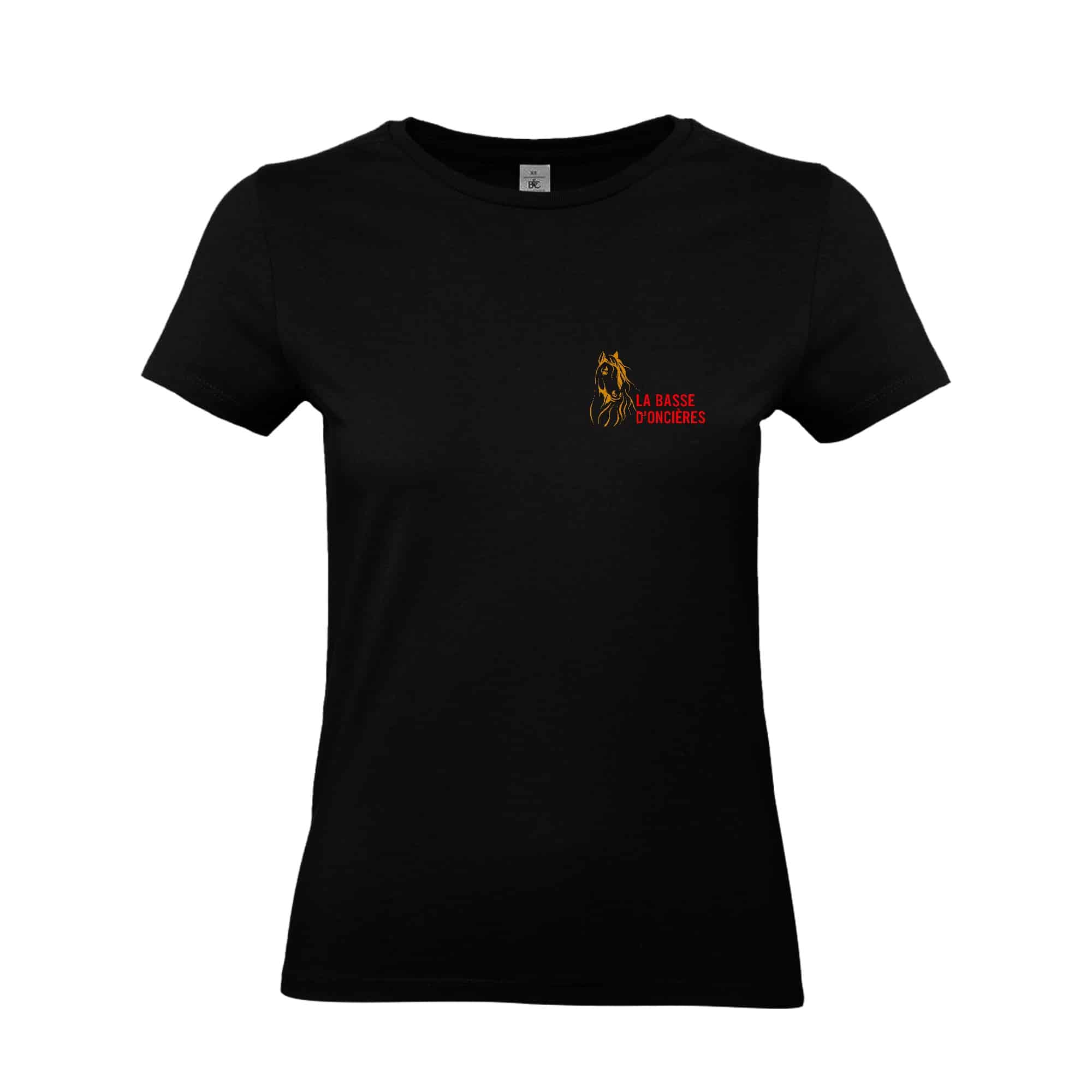 T-SHIRT (femme) - Écuries la Basse D'oncières - Noir - BC04T