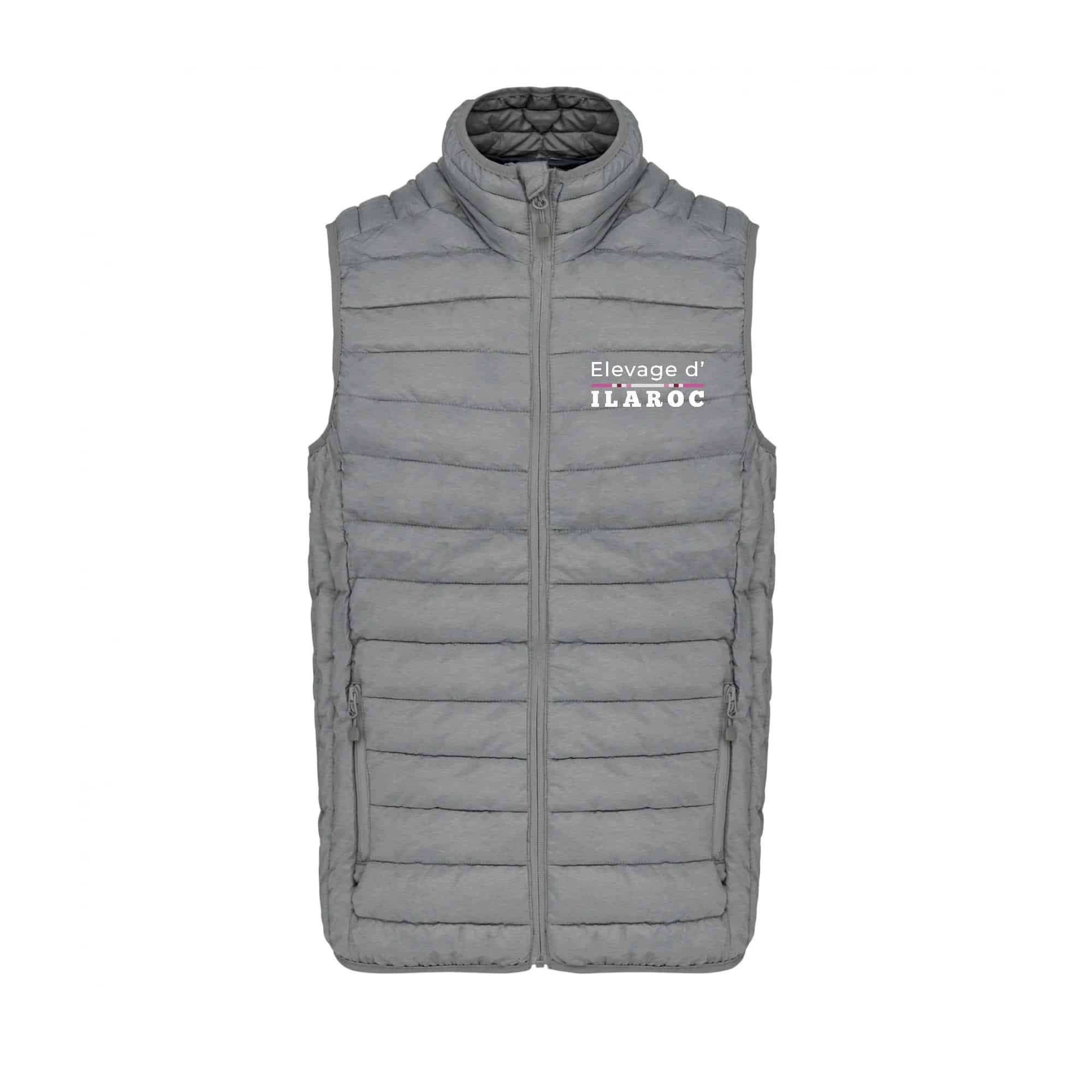 DOUDOUNE SANS MANCHES (homme) - SCEA les écuries de la papote - Gris chiné - K6113