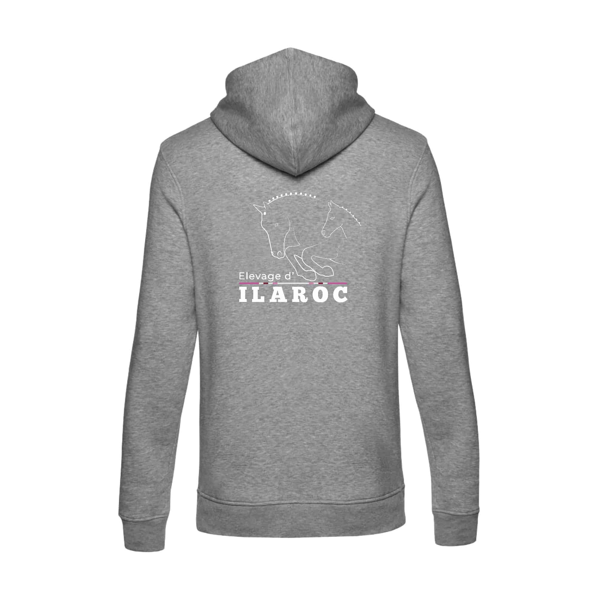 SWEAT ZIPPÉ (enfant) - SCEA les écuries de la papote - Gris chiné - K455 – Image 3