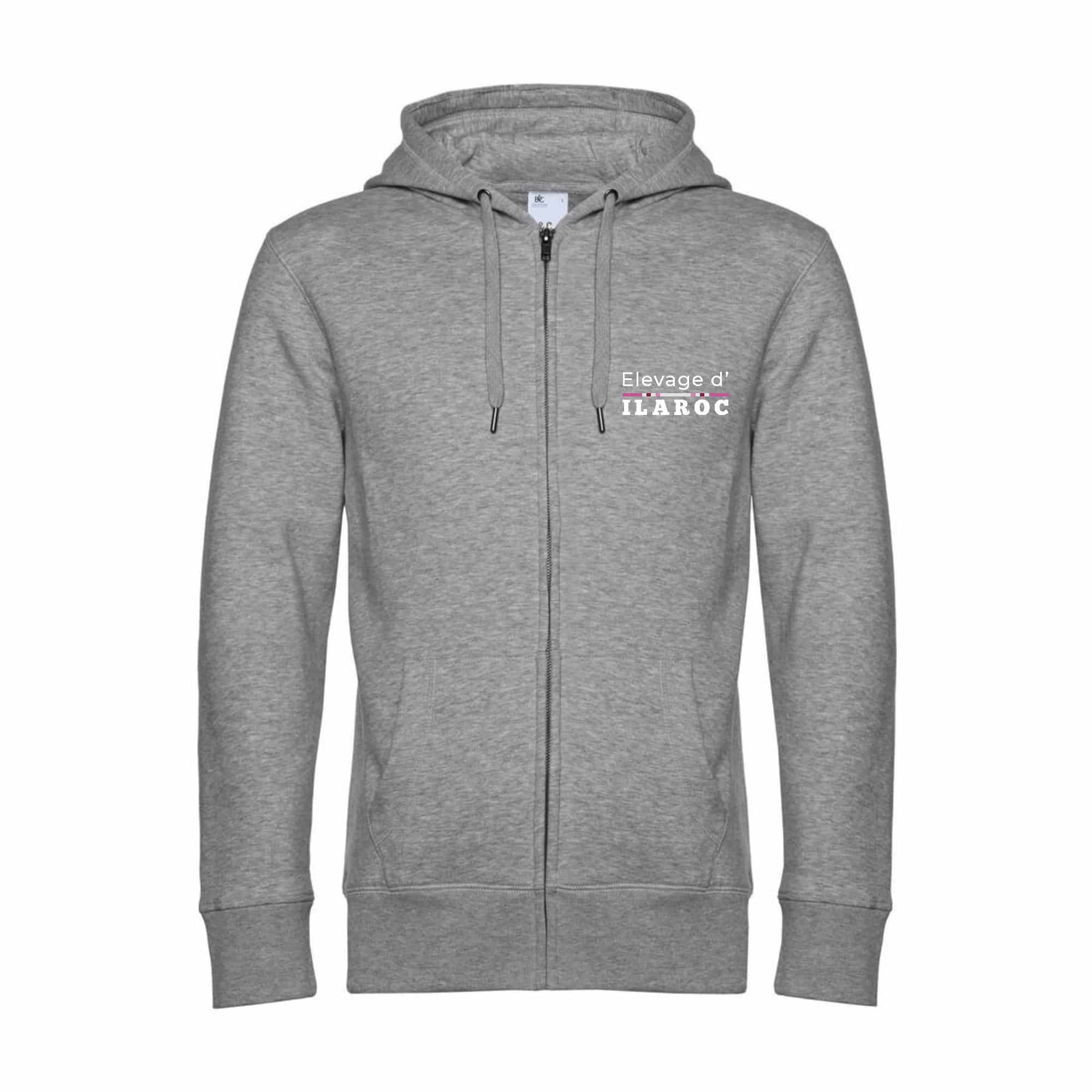 SWEAT ZIPPÉ (enfant) - SCEA les écuries de la papote - Gris chiné - K455
