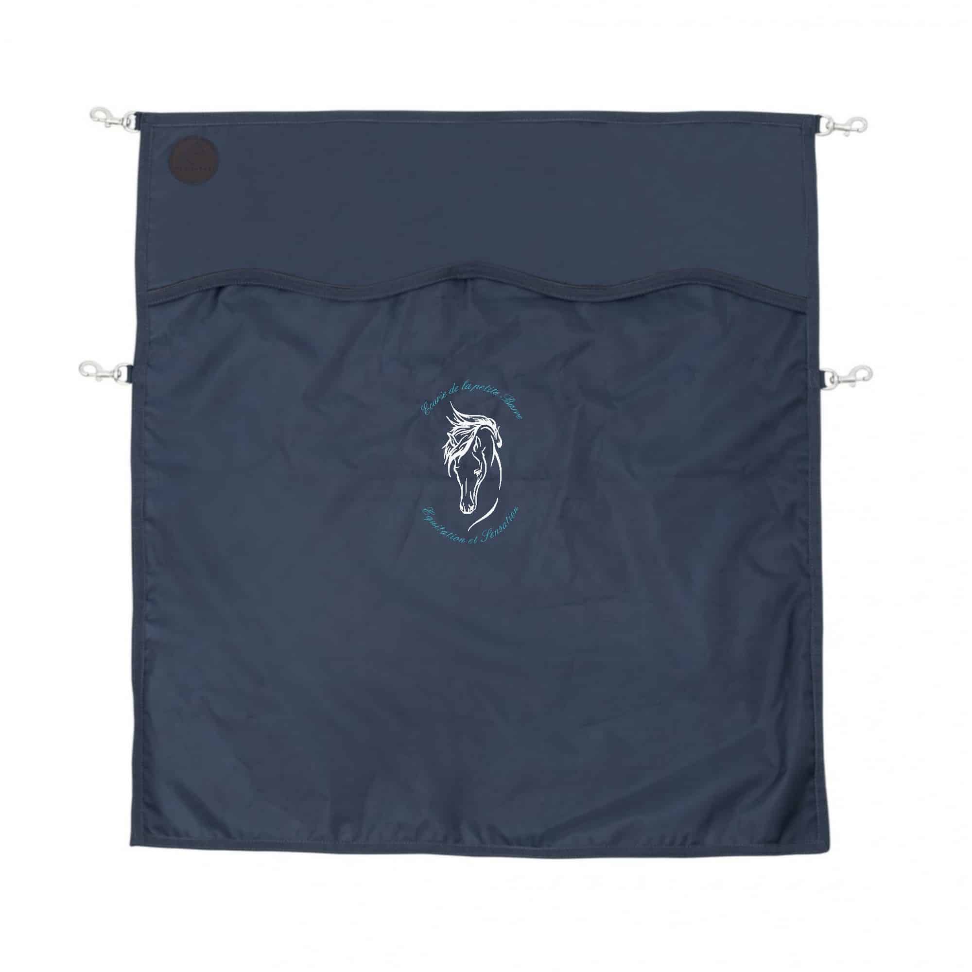 Rideau ou porte de box EQUITHÈME Premium - Écurie de la pouite barre - Navy - RP001
