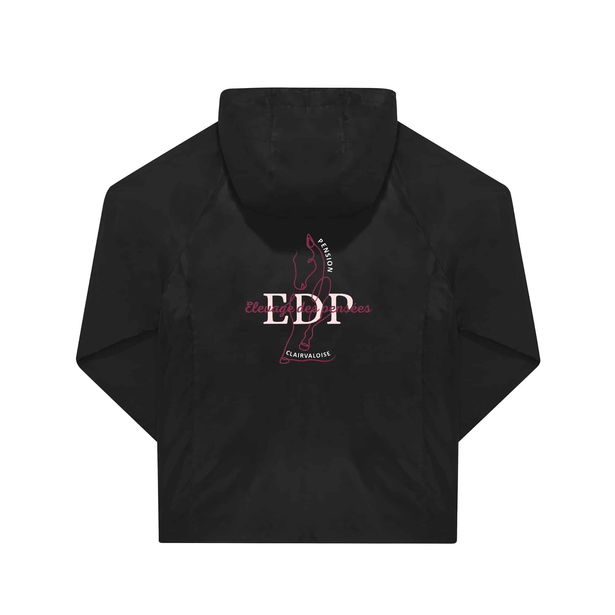 COUPE-VENT (unisexe) - Pension clairvaloise - Élevage des pensées - Noir - BC630 – Image 3