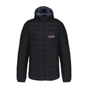 DOUDOUNE AVEC MANCHES ET CAPUCHE (homme) - Pension clairvaloise - Élevage des pensées - Noir - K6110