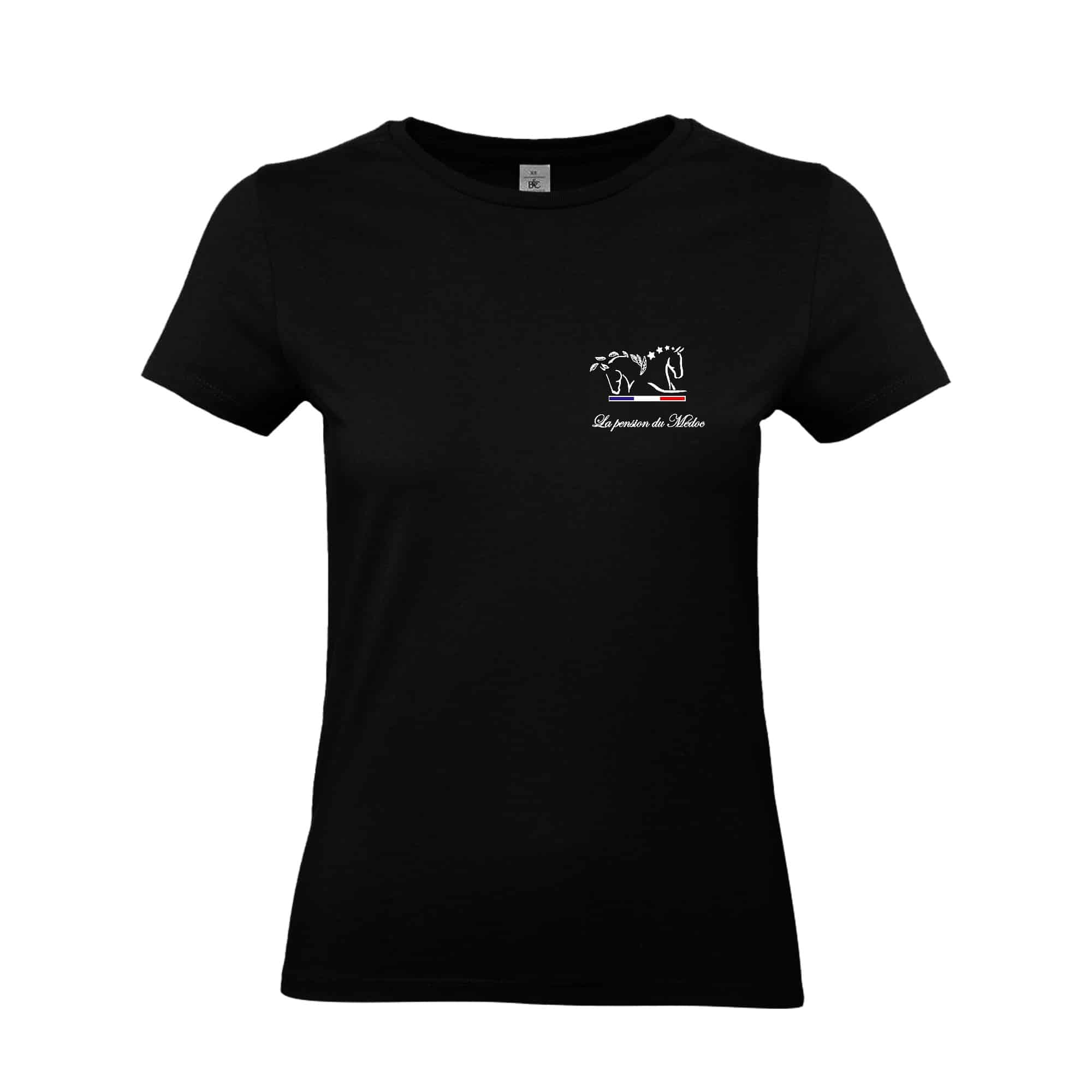 T-SHIRT (femme) - La Pension du Médoc - Noir - BC04T