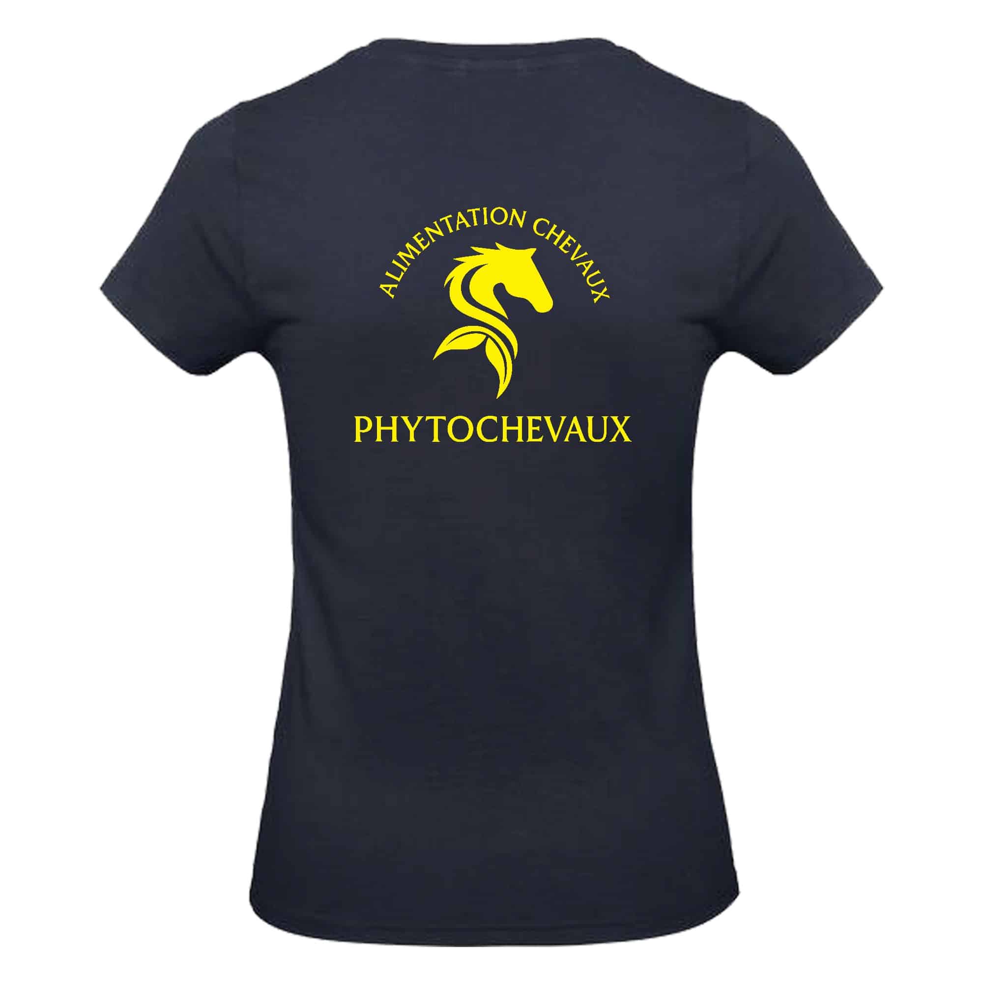 T-SHIRT (femme) - Phytochevaux - Navy - BC04T – Image 3