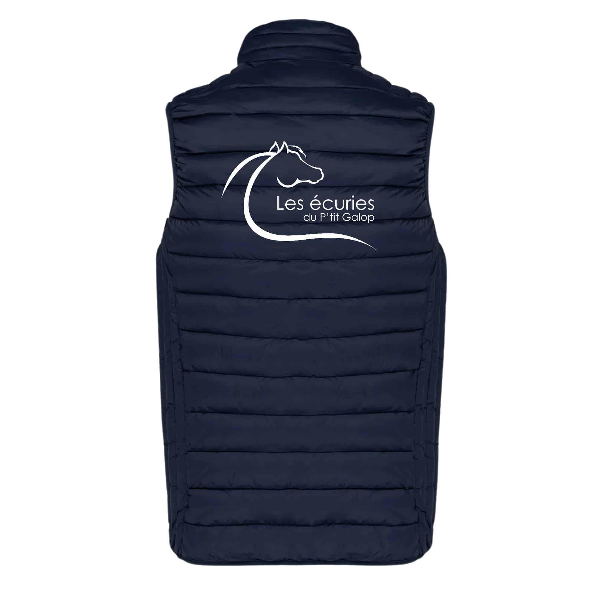 DOUDOUNE SANS MANCHES (homme) - Les Ecuries du P'tit Galop - Navy - K6113 – Image 3