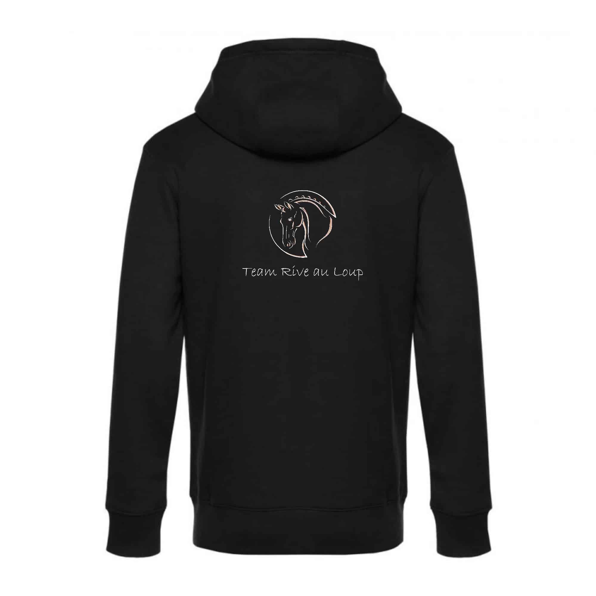 SWEAT ZIPPÉ (enfant) - Écurie de la rive au loup - Noir - K455 – Image 3