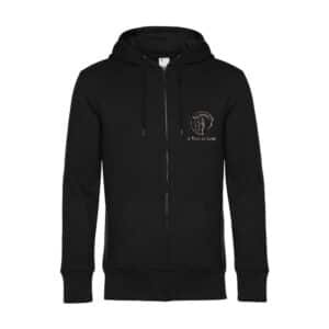 SWEAT ZIPPÉ (enfant) - Écurie de la rive au loup - Noir - K455