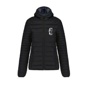 DOUDOUNE AVEC MANCHES ET CAPUCHE (femme) - Les écuries rose - Noir - K6111