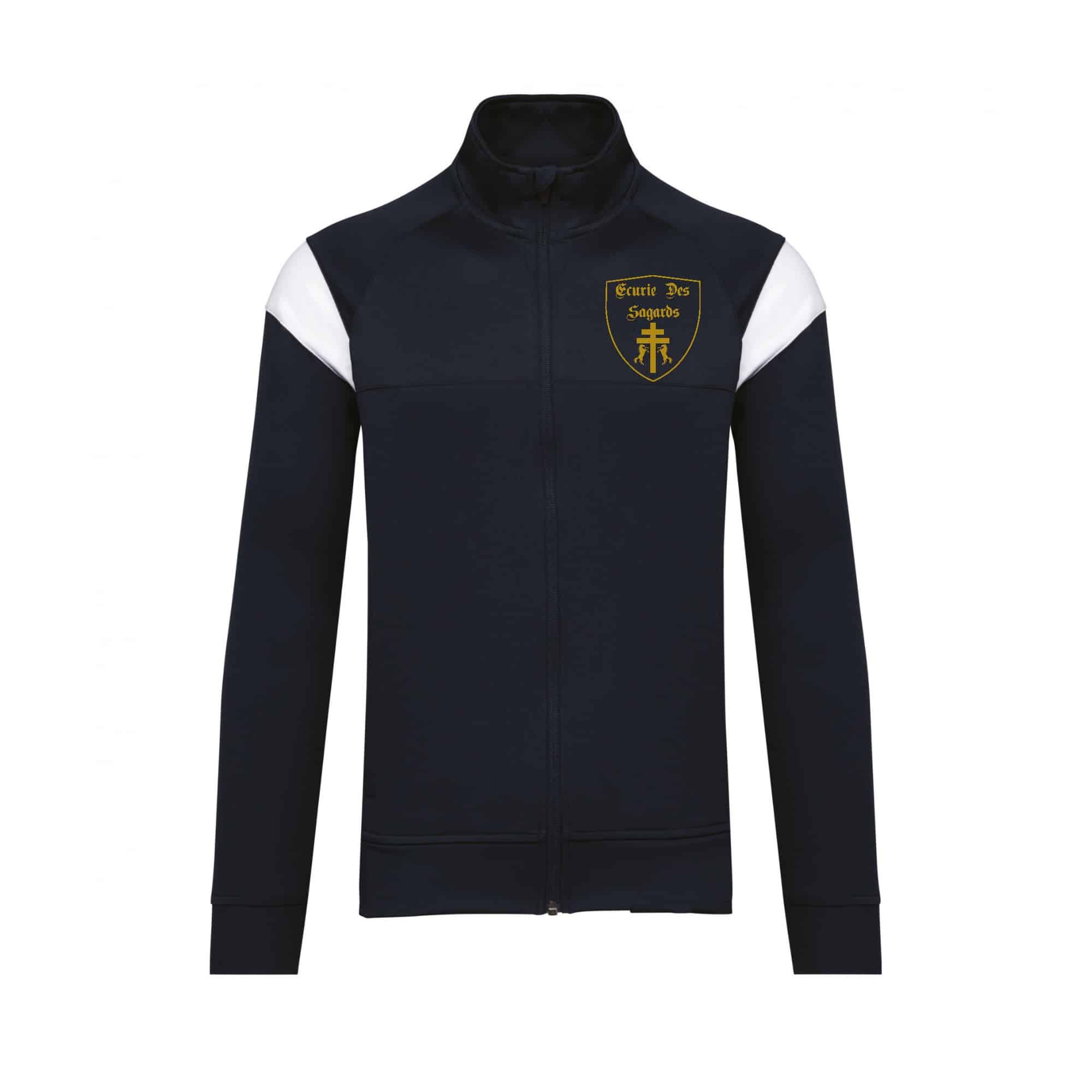 Veste de survêtement zippée (enfant) - ECURIE DES SAGARDS - Navy - PA391