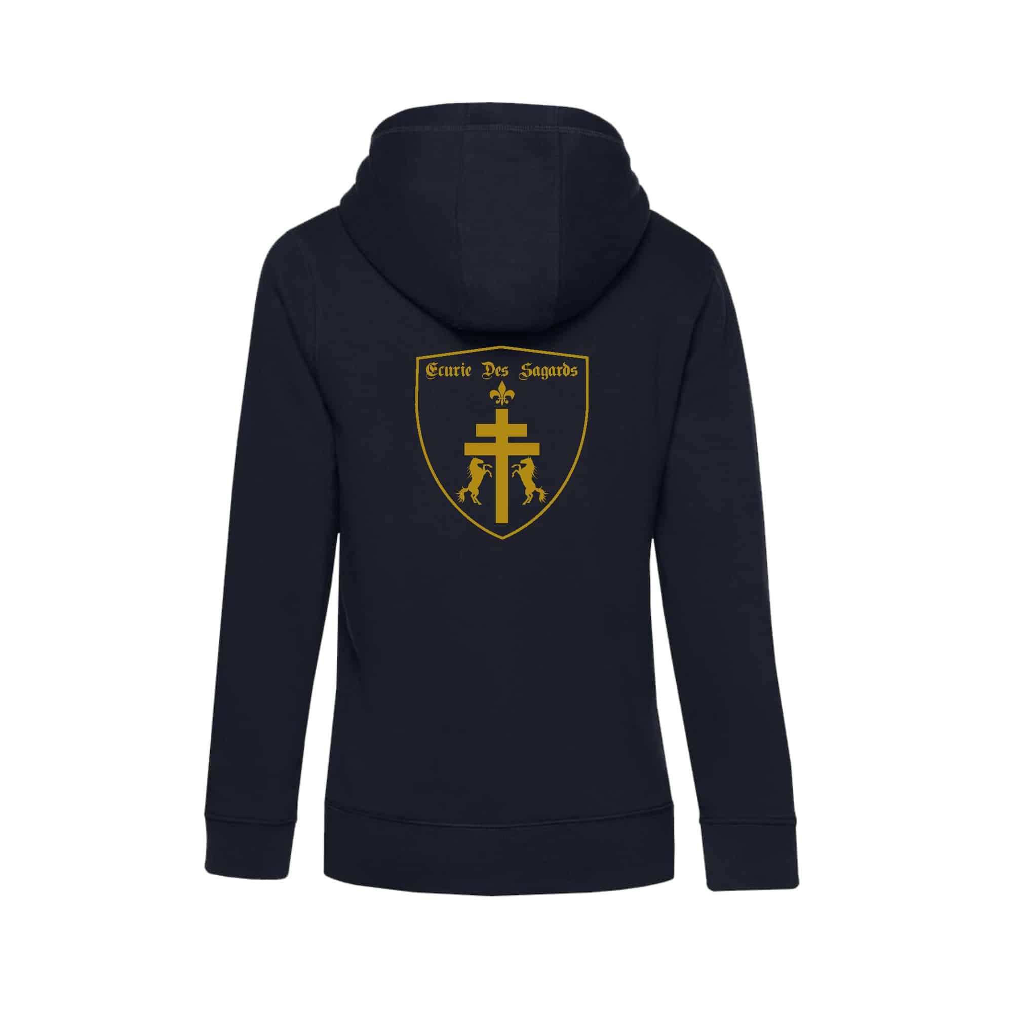SWEAT ZIPPÉ (femme) - ECURIE DES SAGARDS - Navy - BCW03Q – Image 3