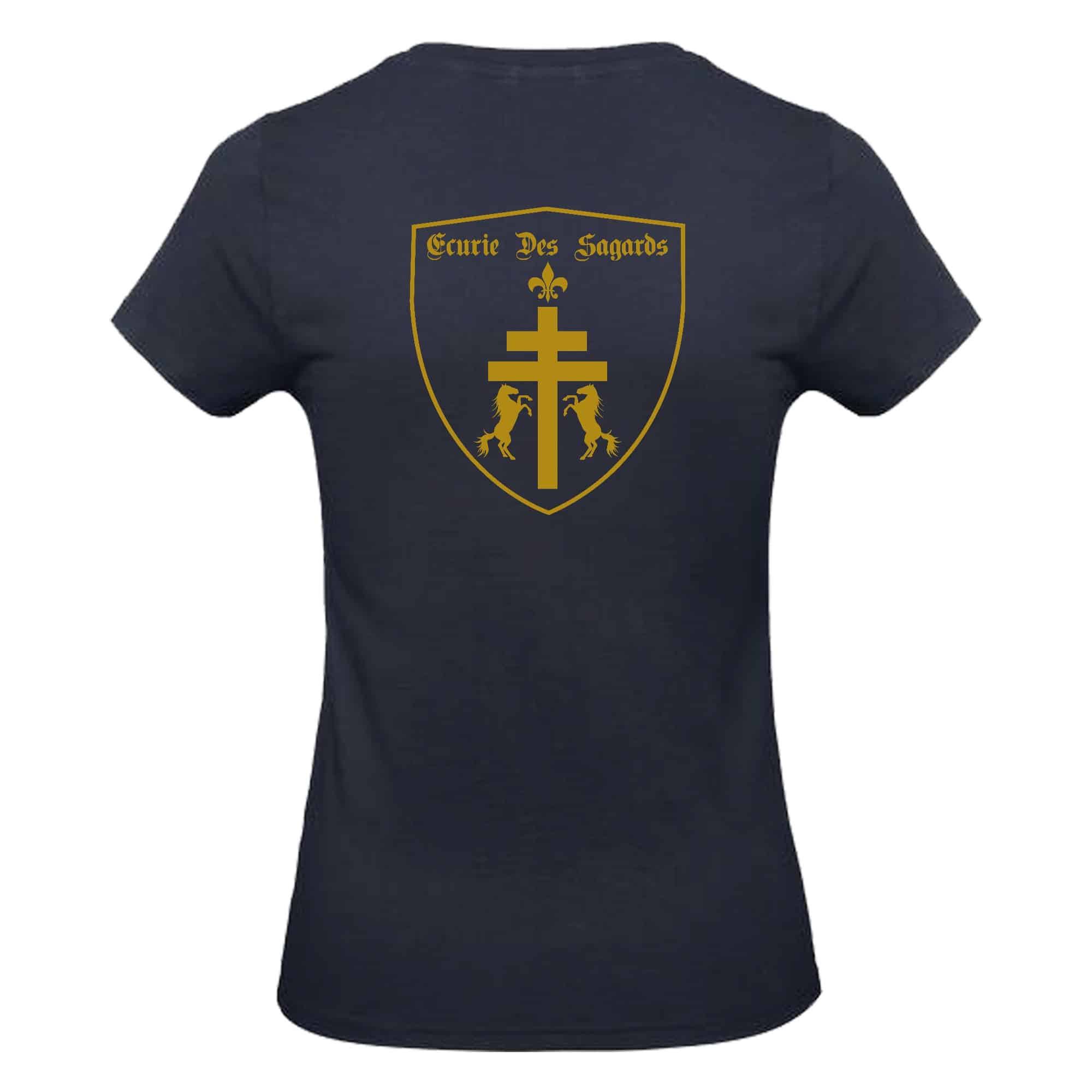 T-SHIRT (femme) - ECURIE DES SAGARDS - Navy - BC04T – Image 3