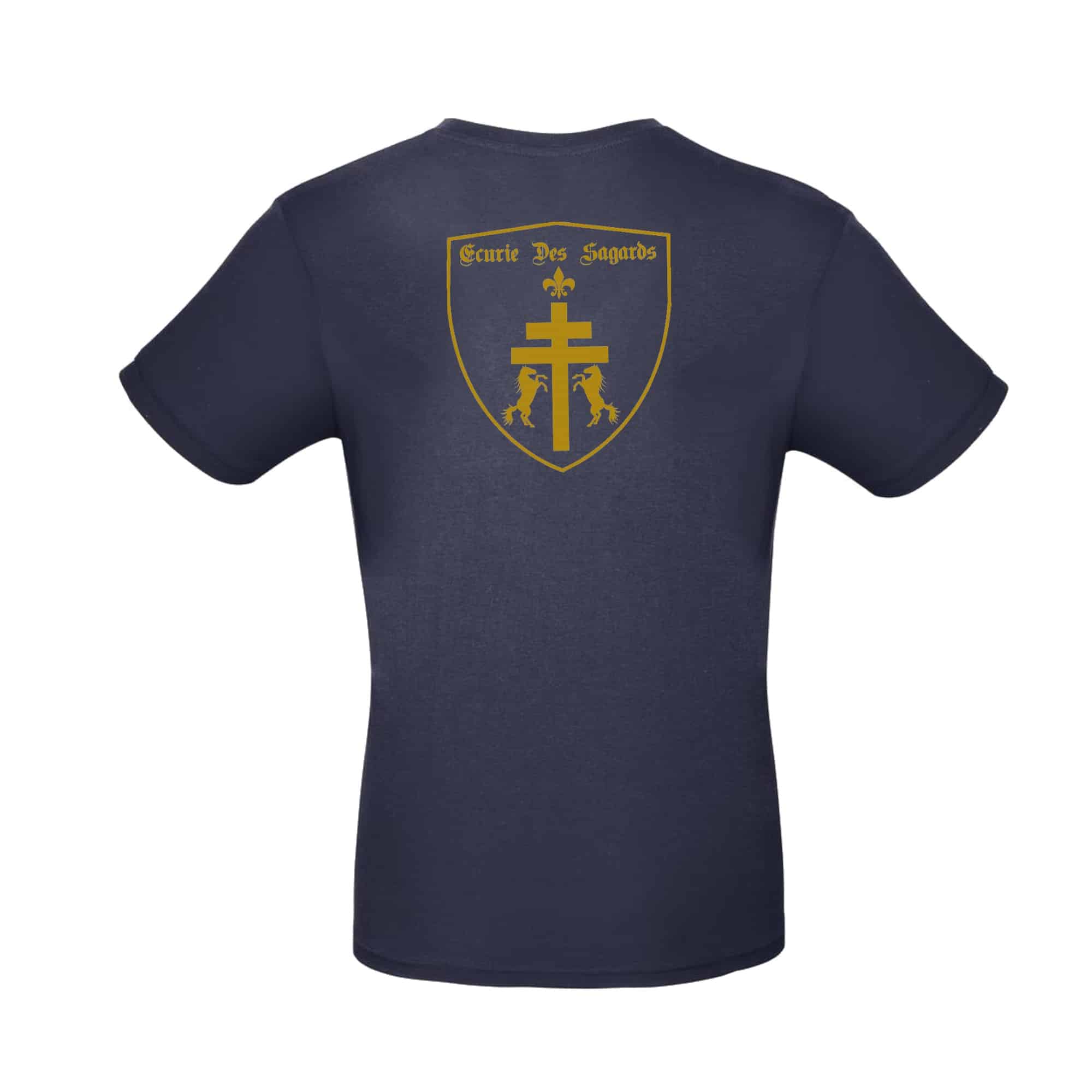 T-SHIRT (homme) - ECURIE DES SAGARDS - Navy - BC03T – Image 3