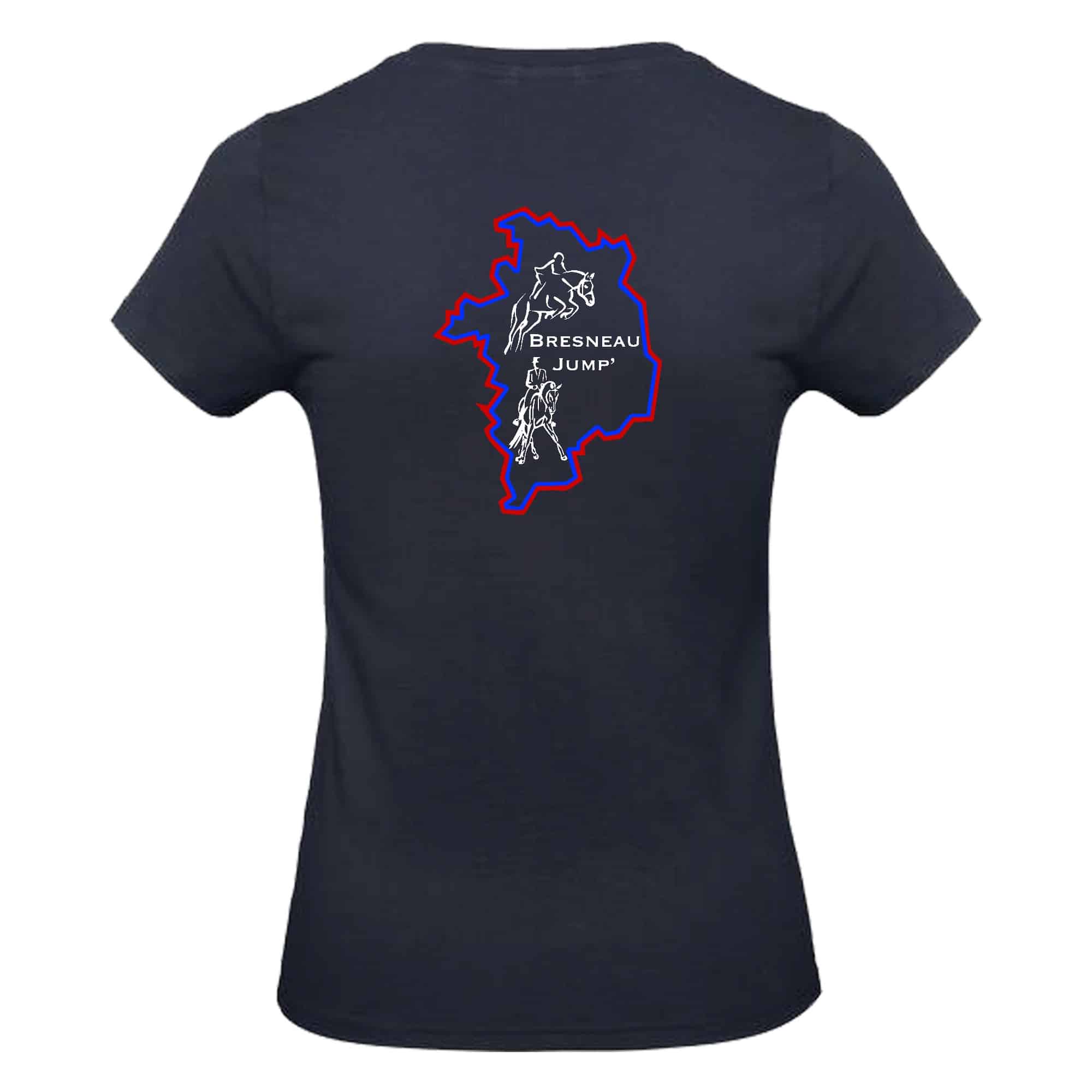 T-SHIRT (femme) - BRESNEAU JUMP' - Navy - BC04T – Image 3