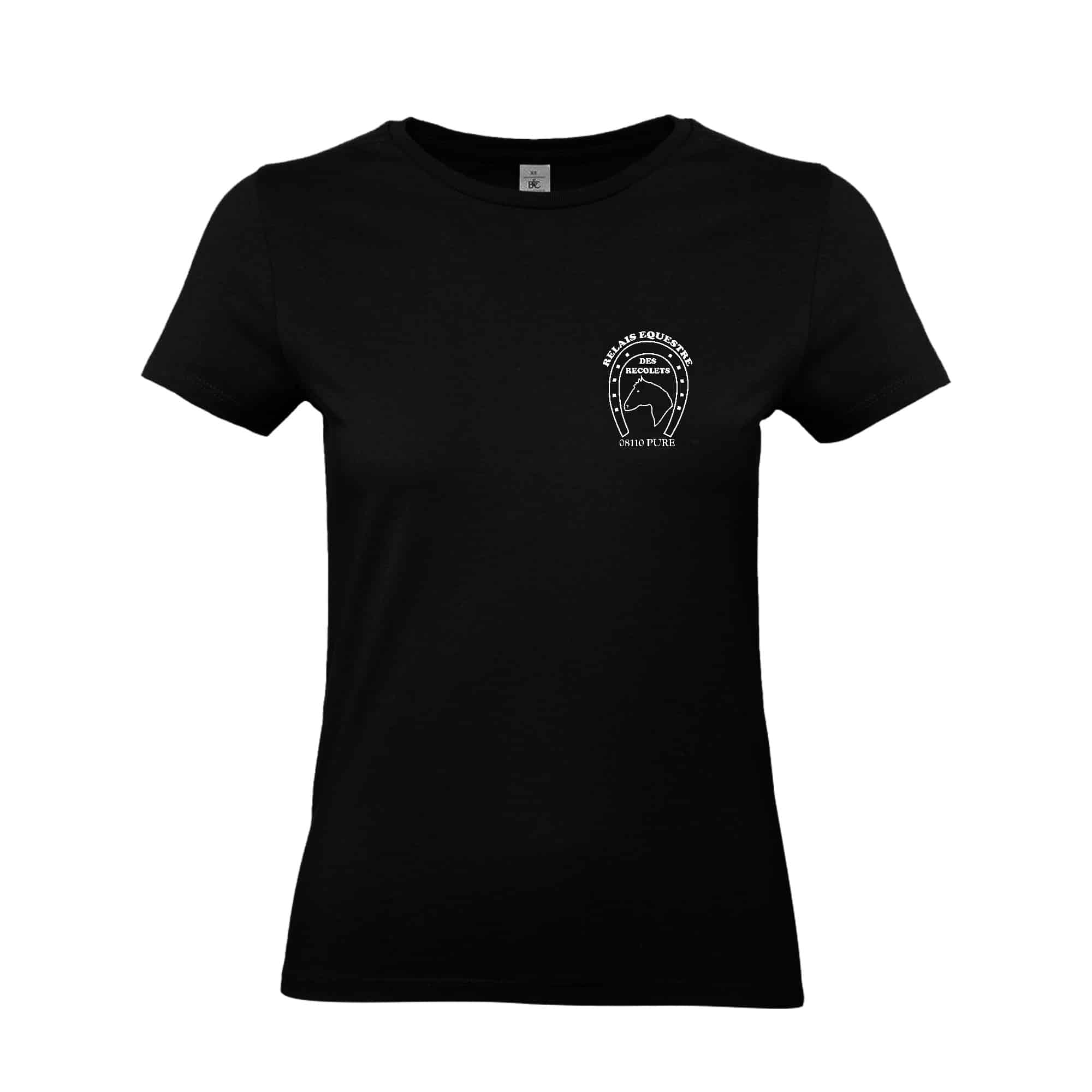 T-SHIRT (femme) - Relais Equestre des Recolets – Noir - BC04T