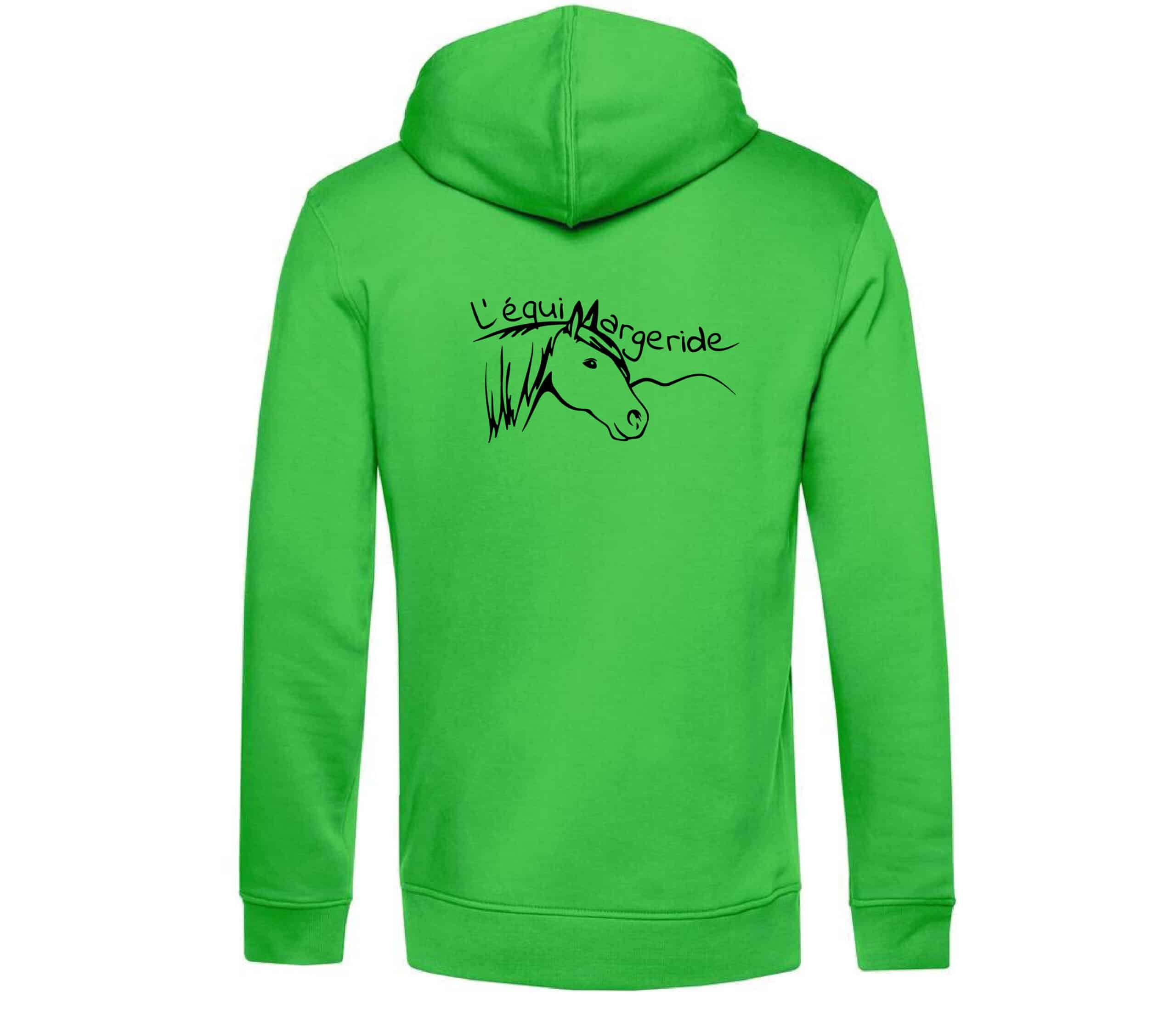 SWEAT A CAPUCHE (homme) - L’Equimargeride - Vert pomme - BCU33B – Image 3