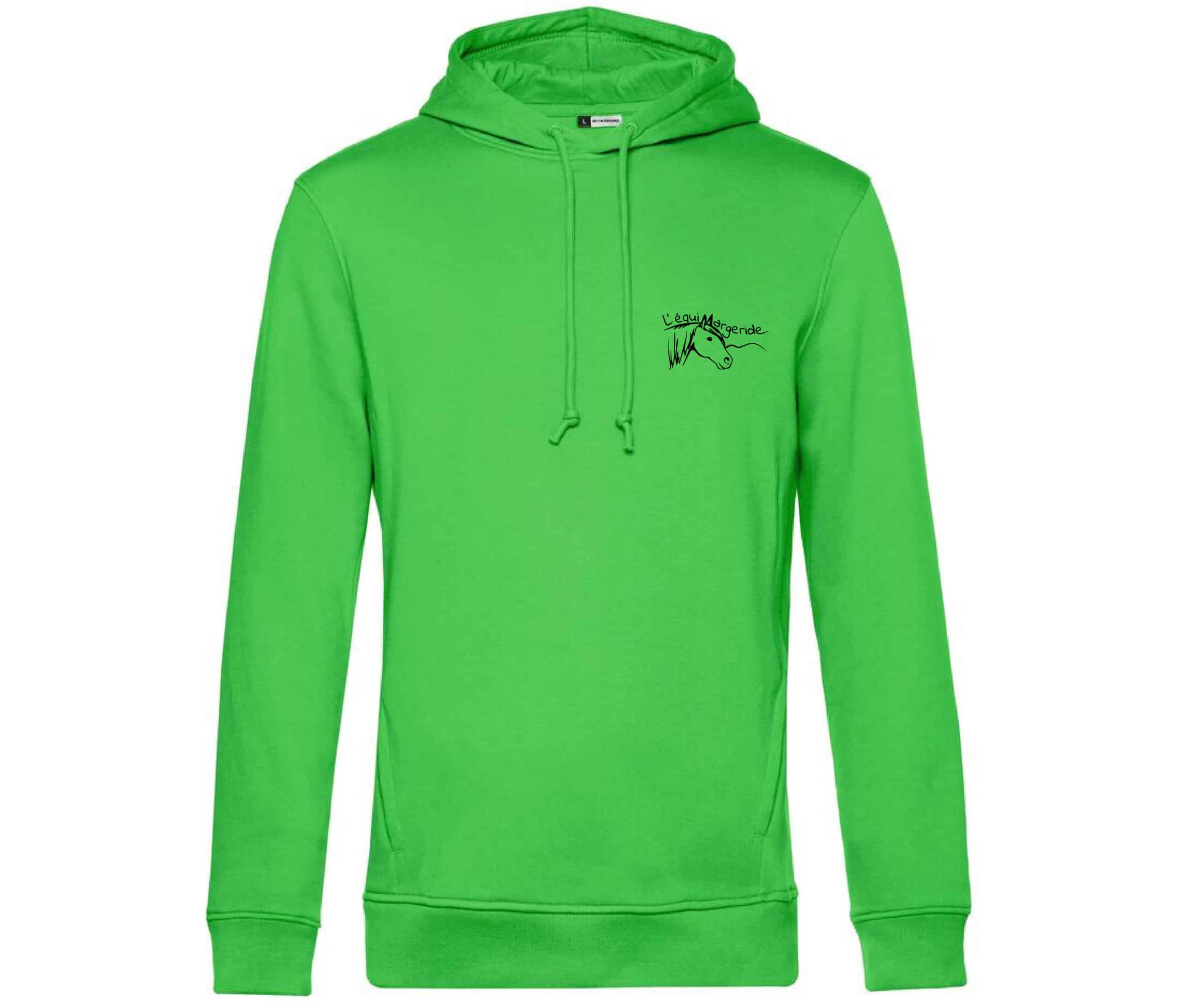 SWEAT A CAPUCHE (homme) - L’Equimargeride - Vert pomme - BCU33B