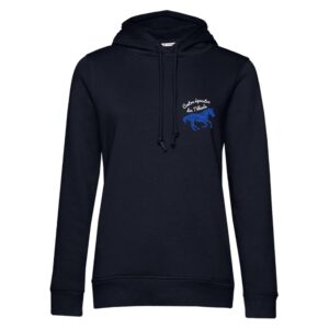 SWEAT A CAPUCHE (femme) – Centre équestre des Tilleuls - Navy - BCW34B