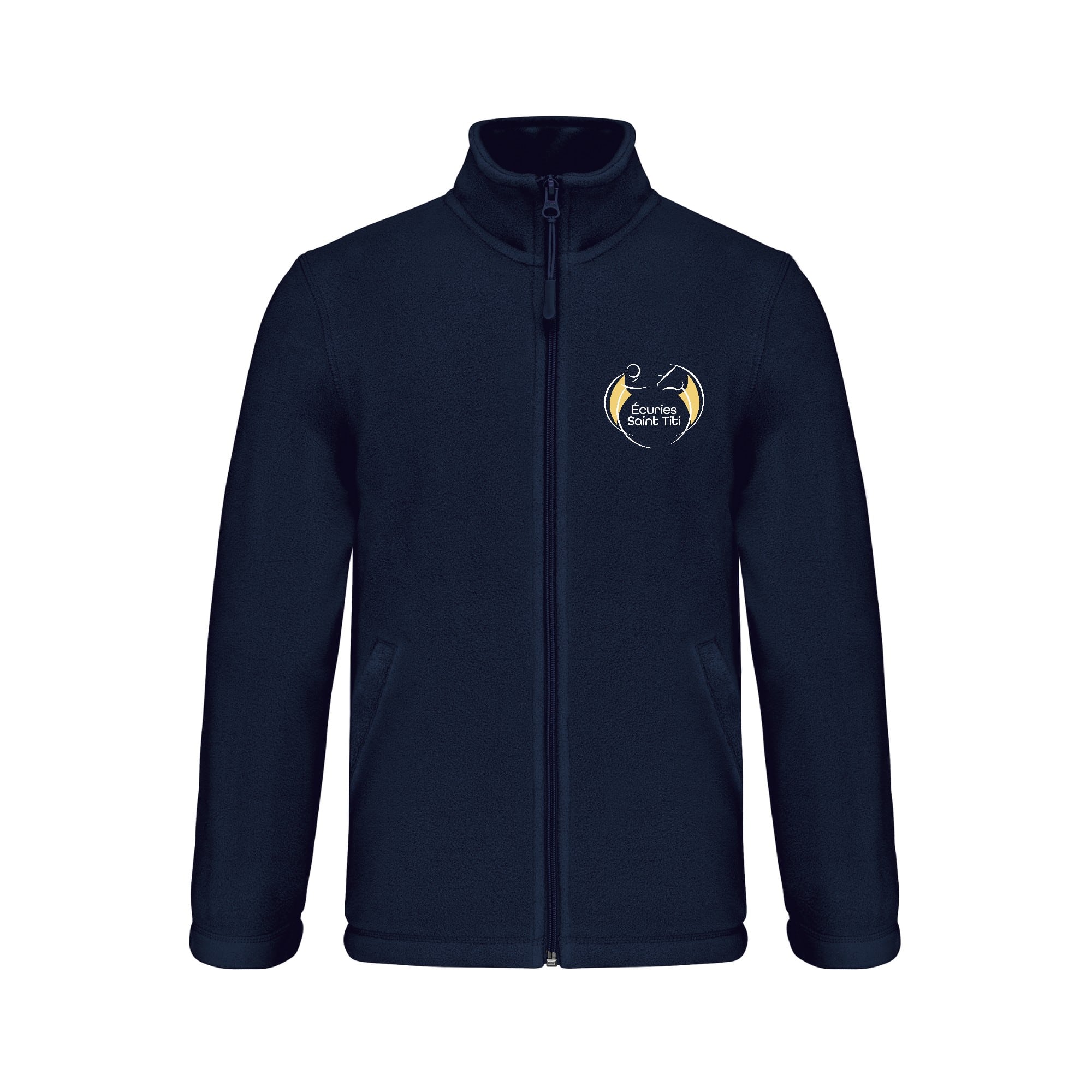 Veste micropolaire zippée (homme) – Écuries Saint Titi - Navy – K911