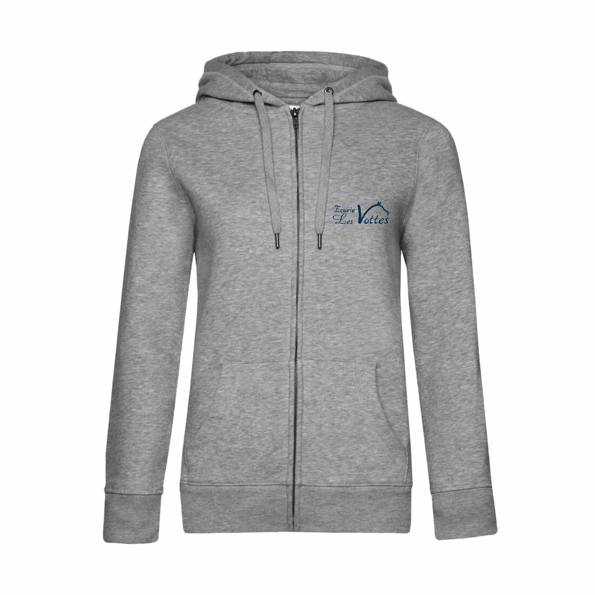 SWEAT ZIPPÉ (femme) - SCEA les Vottes - Gris chiné - BCW03Q