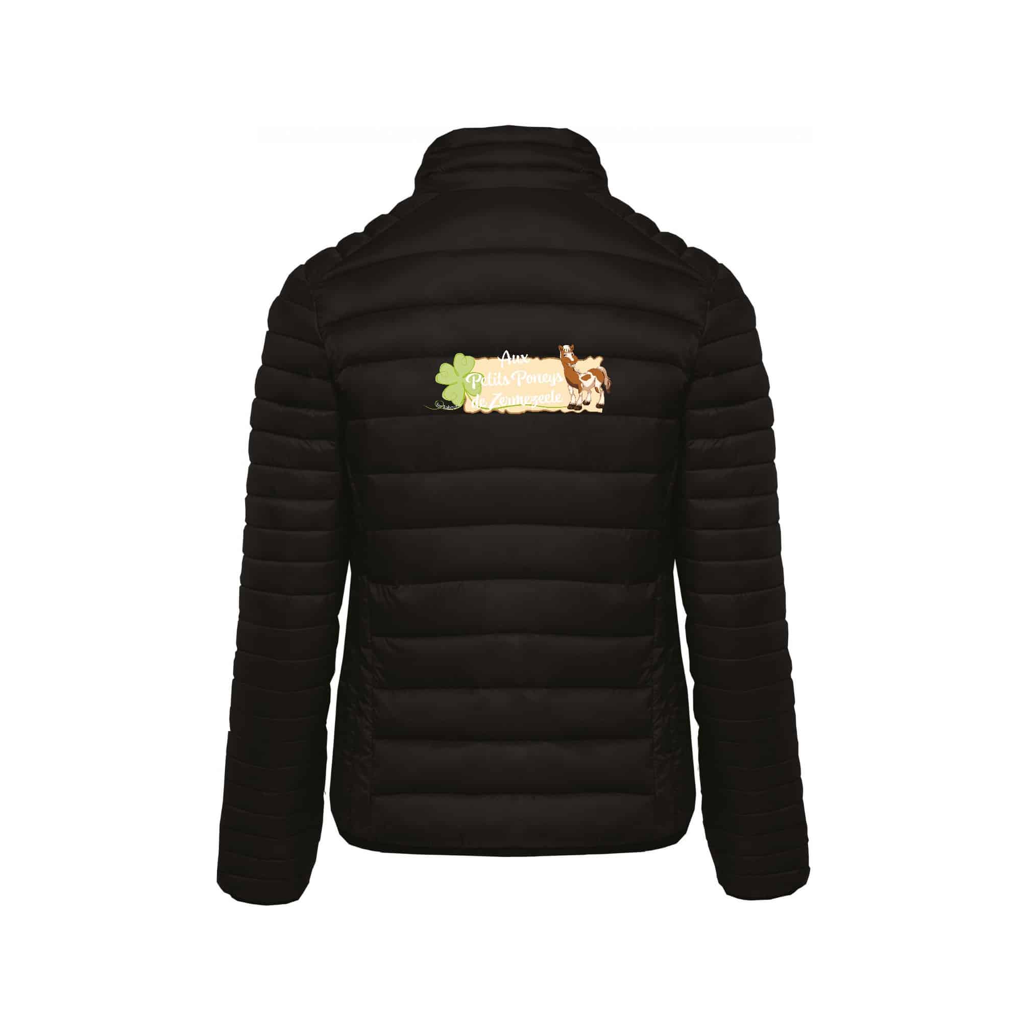 DOUDOUNE AVEC MANCHES (femme) - Aux petits poneys de Zermezeele - Noir - K6121 – Image 3