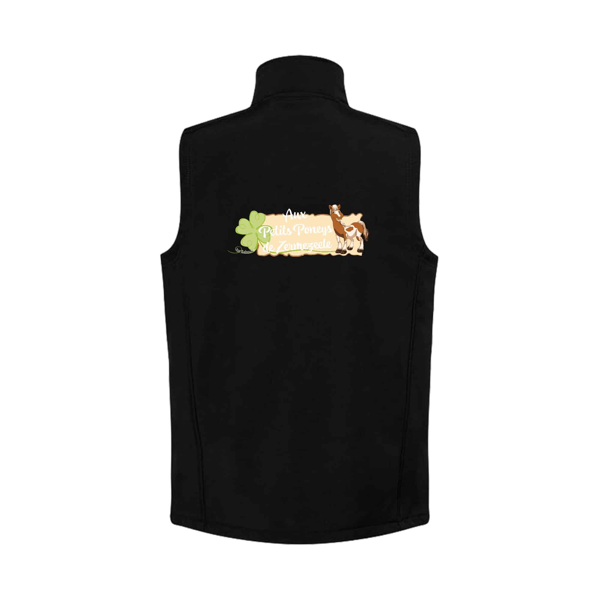 SOFTSHELL SANS MANCHE (femme) – Aux petits poneys de Zermezeele - Noir - R232F – Image 2