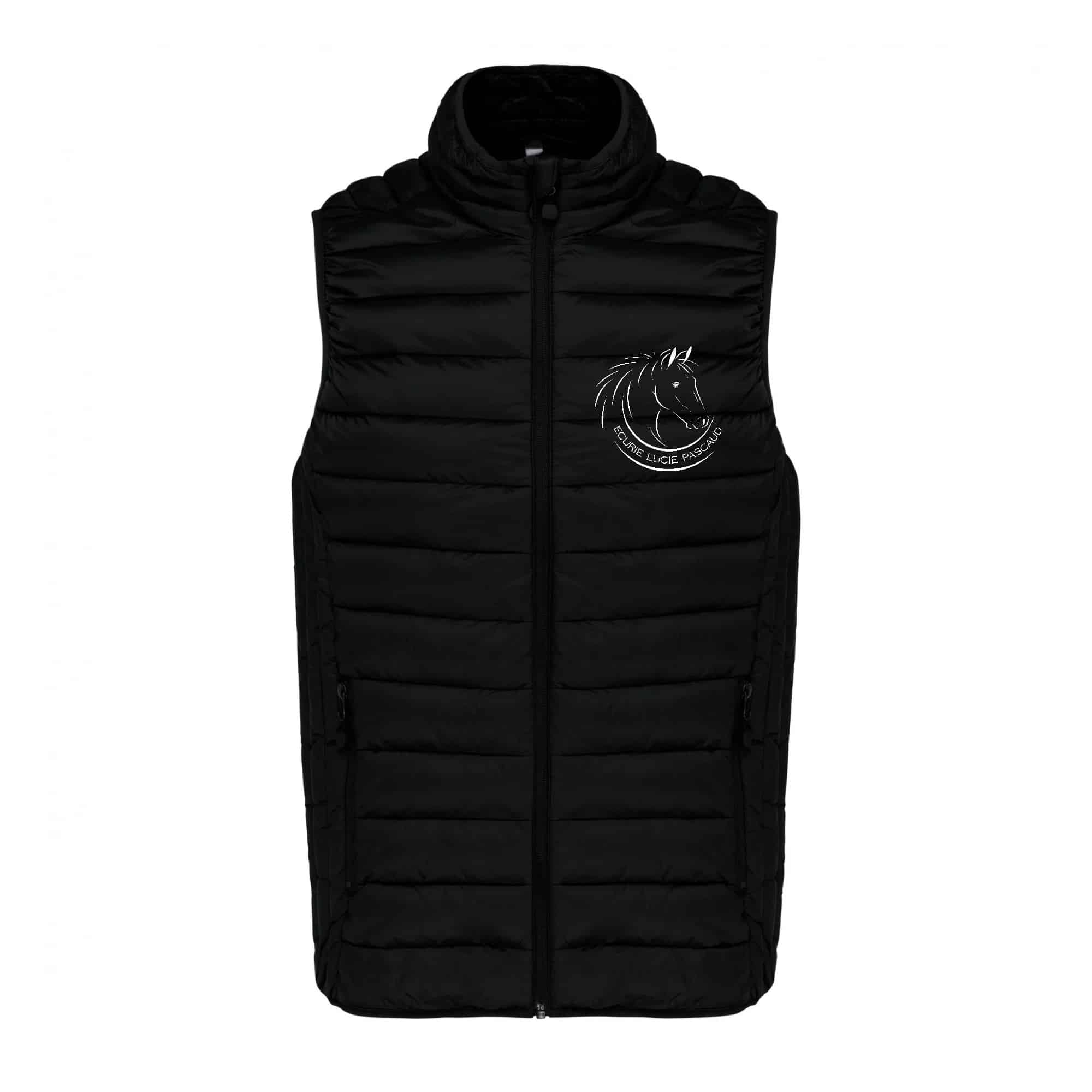 DOUDOUNE SANS MANCHES (enfant) - Écurie Lucie Pascaud – Noir - K6115