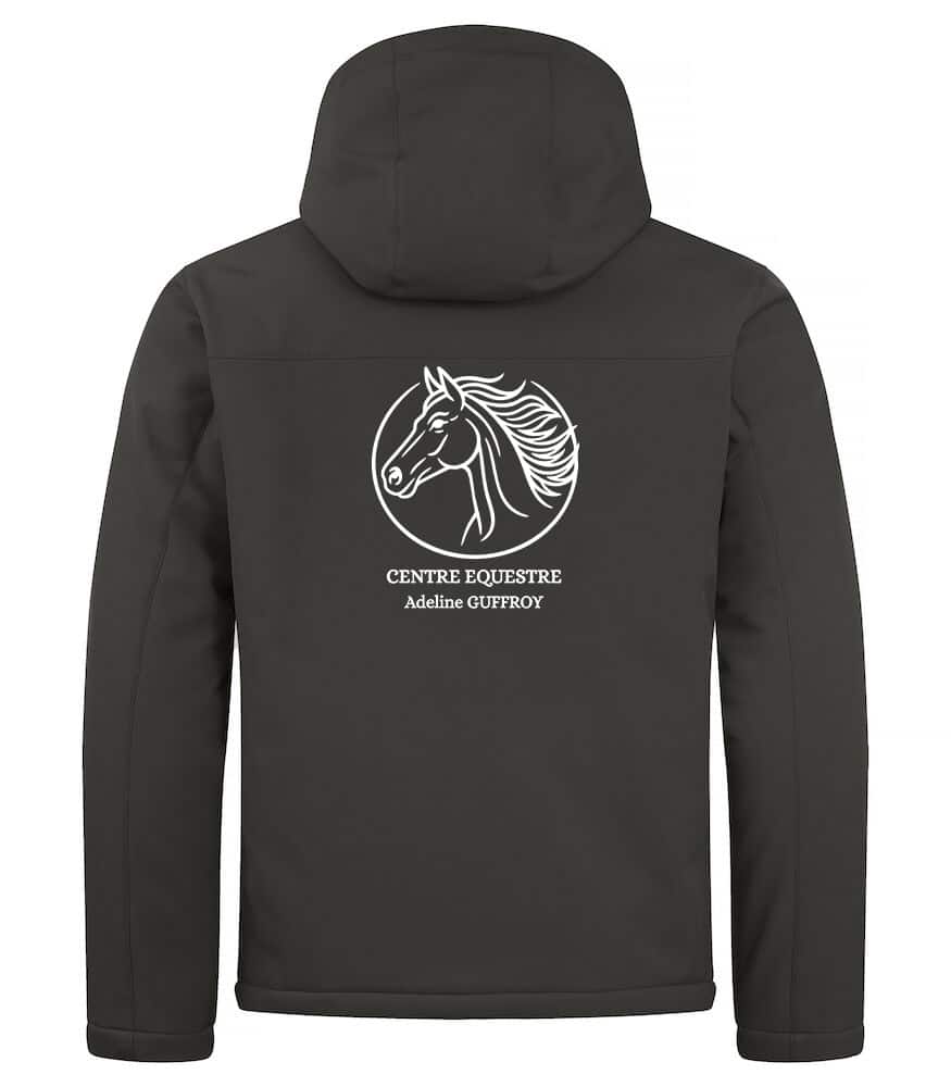 Softshell "PADDED" (homme) - CENTRE EQUESTRE ADELINE GUFFROY - Gris Anthracite - 020952 – Image 2