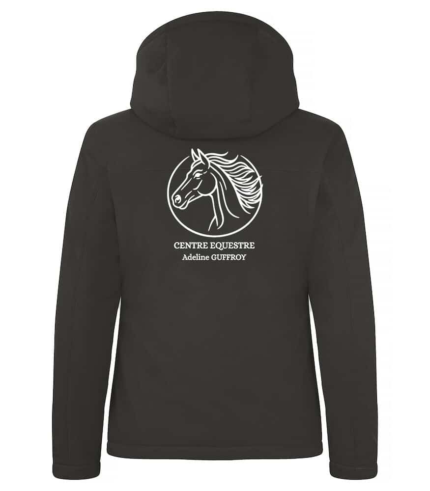 Softshell "PADDED'' (femme) - CENTRE EQUESTRE ADELINE GUFFROY - Gris Anthracite - 020953 – Image 2