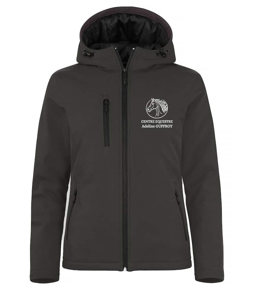 Softshell "PADDED'' (femme) - CENTRE EQUESTRE ADELINE GUFFROY - Gris Anthracite - 020953