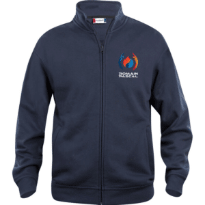 SWEAT ZIPPE SANS CAPUCHE (femme) - Romain PASCAL - Navy - 021039