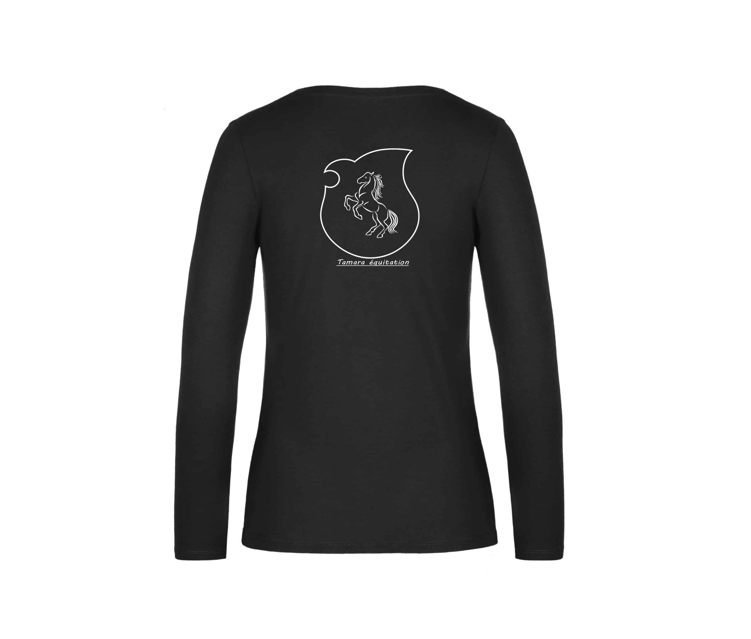 T-SHIRT manche longue (femme) - Tamara equitation - Noir - BC08T – Image 2