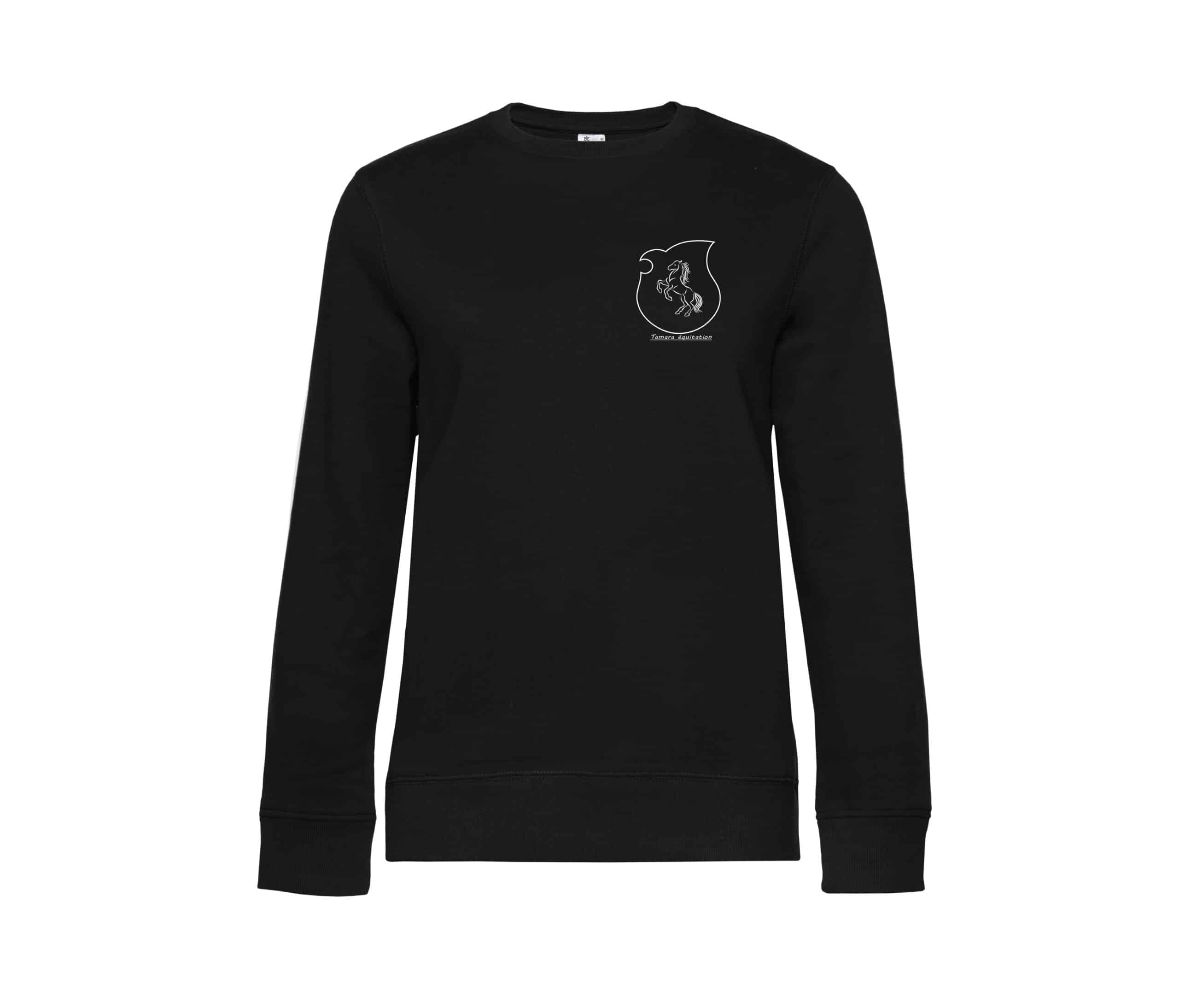 SWEAT COL ROND (enfant) - Tamara equitation - Noir - ID332K