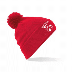 BONNET AVEC POMPOM - Centre Equestre de Montmagny - Rouge - BF426